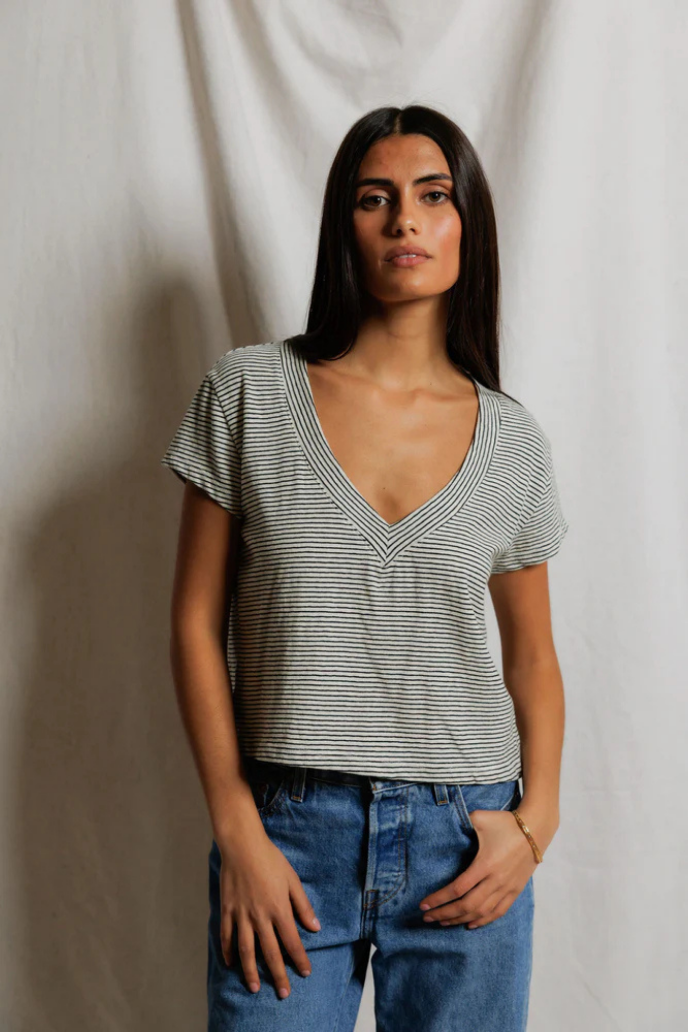 Val Black Stripe Tee