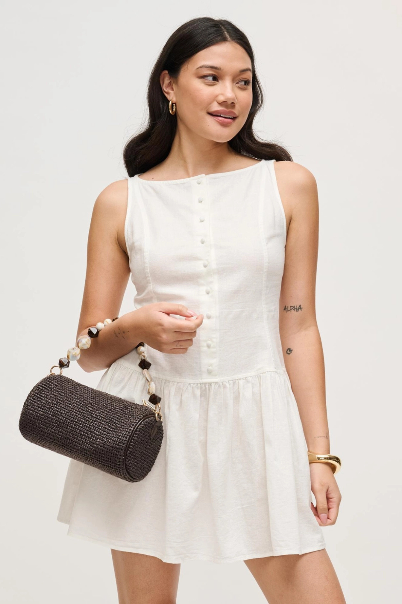 Rachel Chocolate Straw Clutch