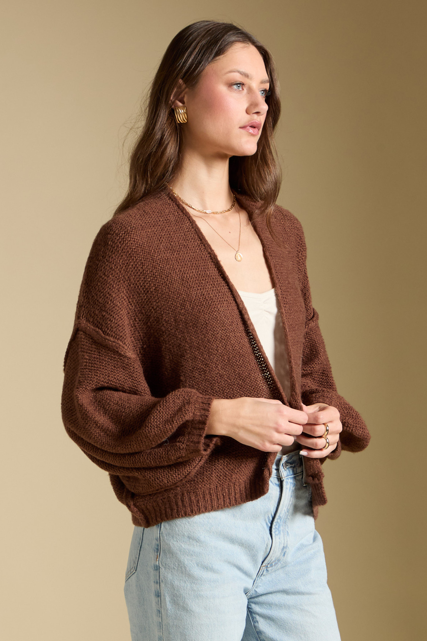 Aden Chocolate Cardigan