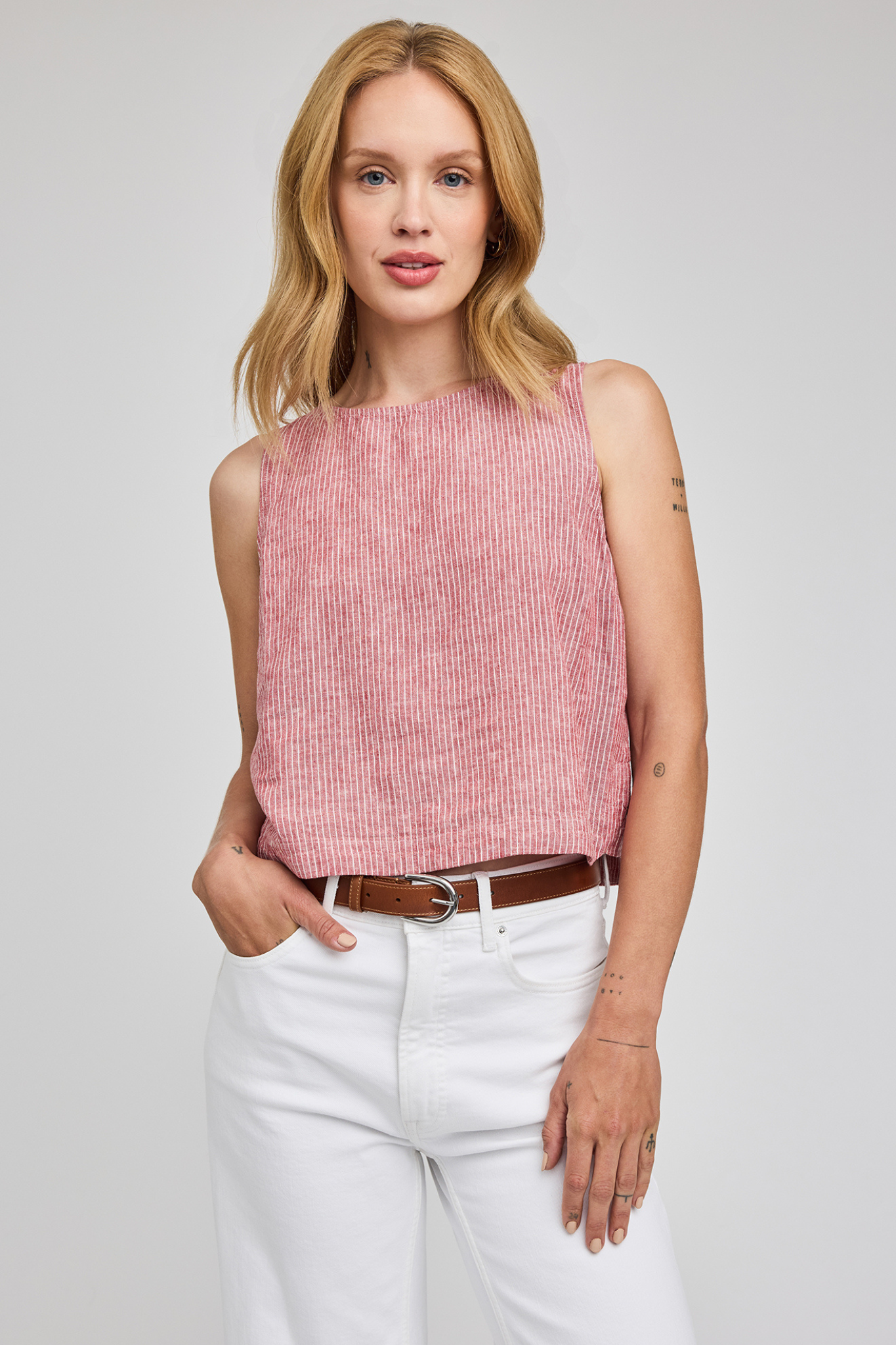 Leanna Garnet Stripe Tank