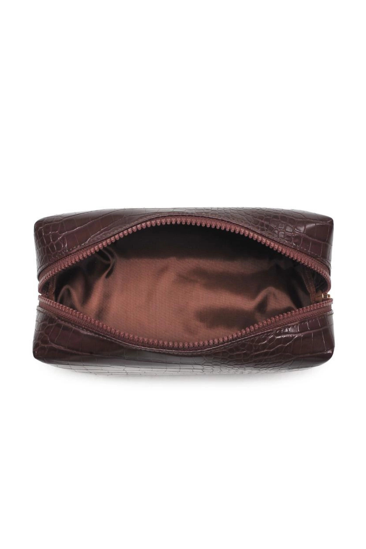 Chocolate Croc Cosmetic Bag