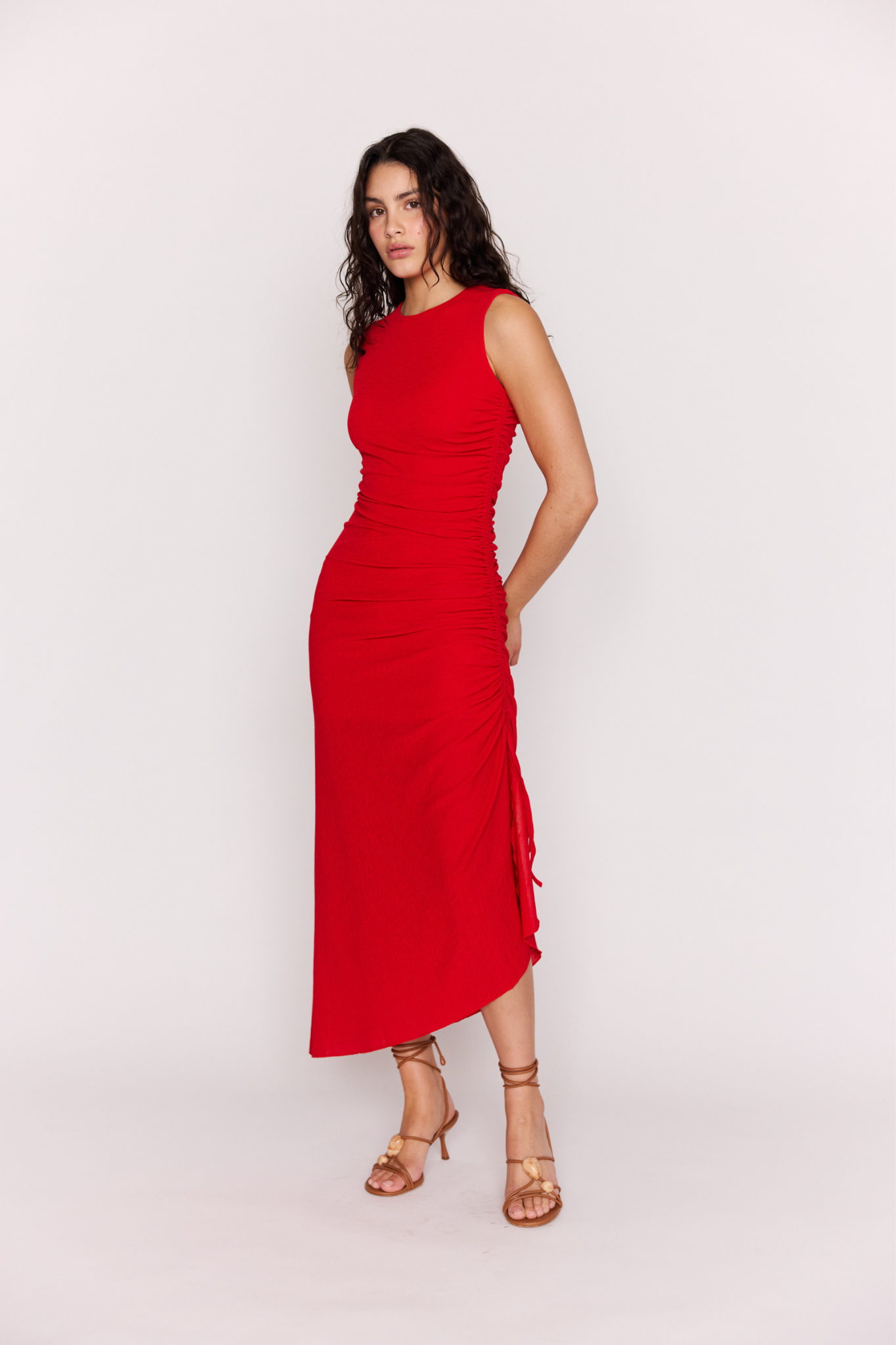 Rosa Red Midi Dress
