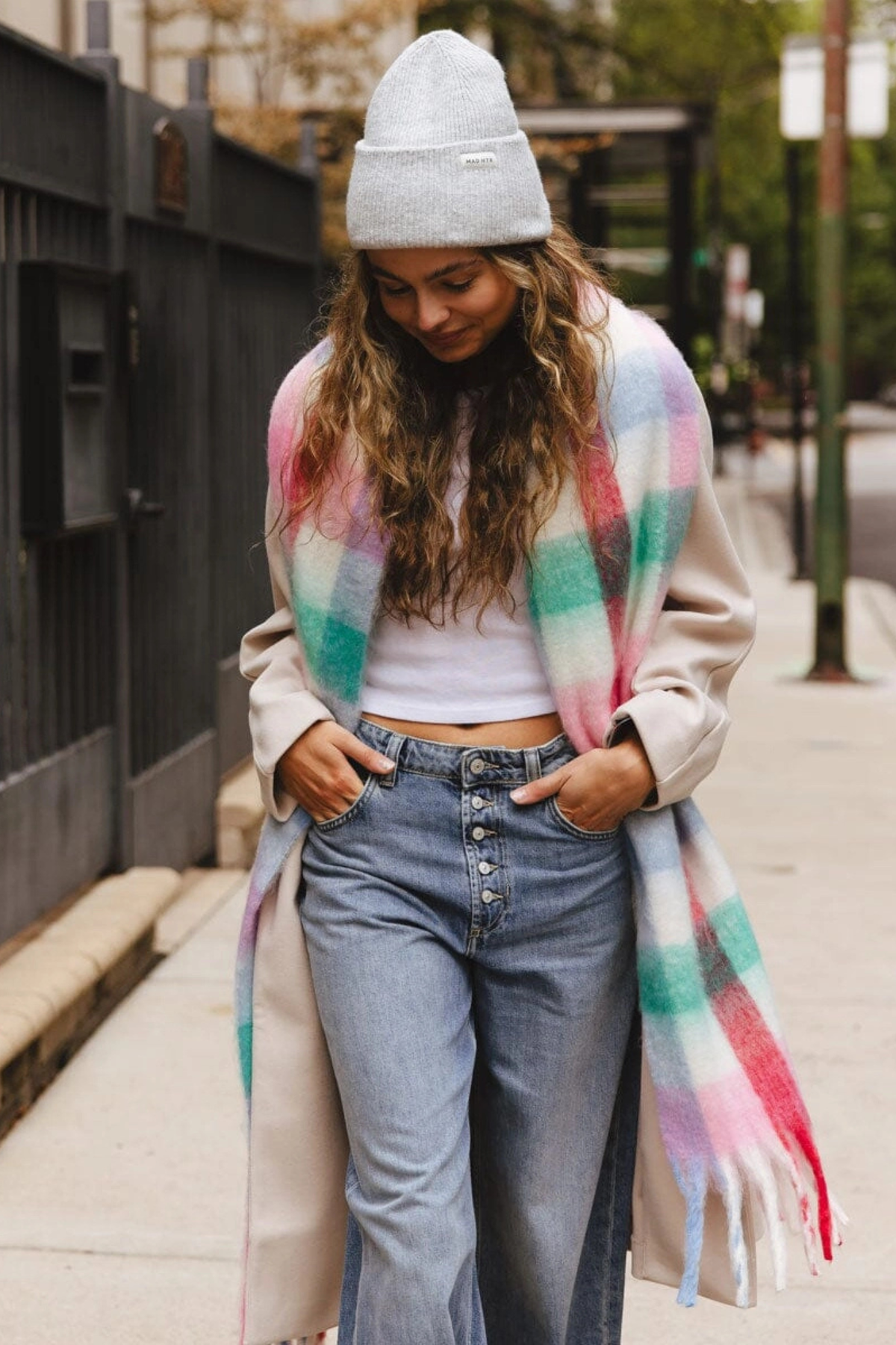 Heather Grey Knit Beanie