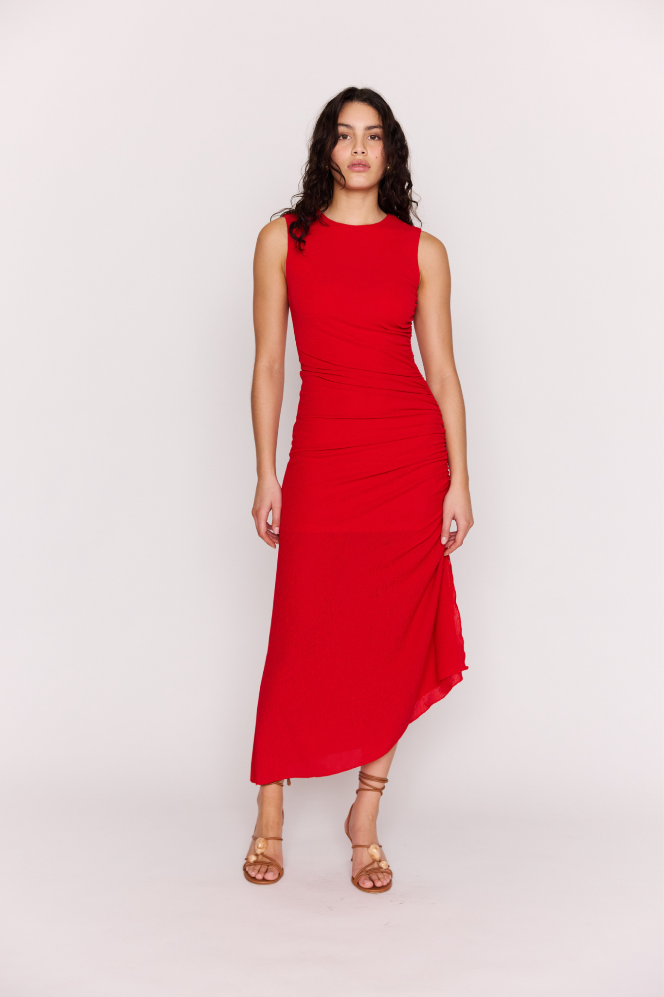 Rosa Red Midi Dress