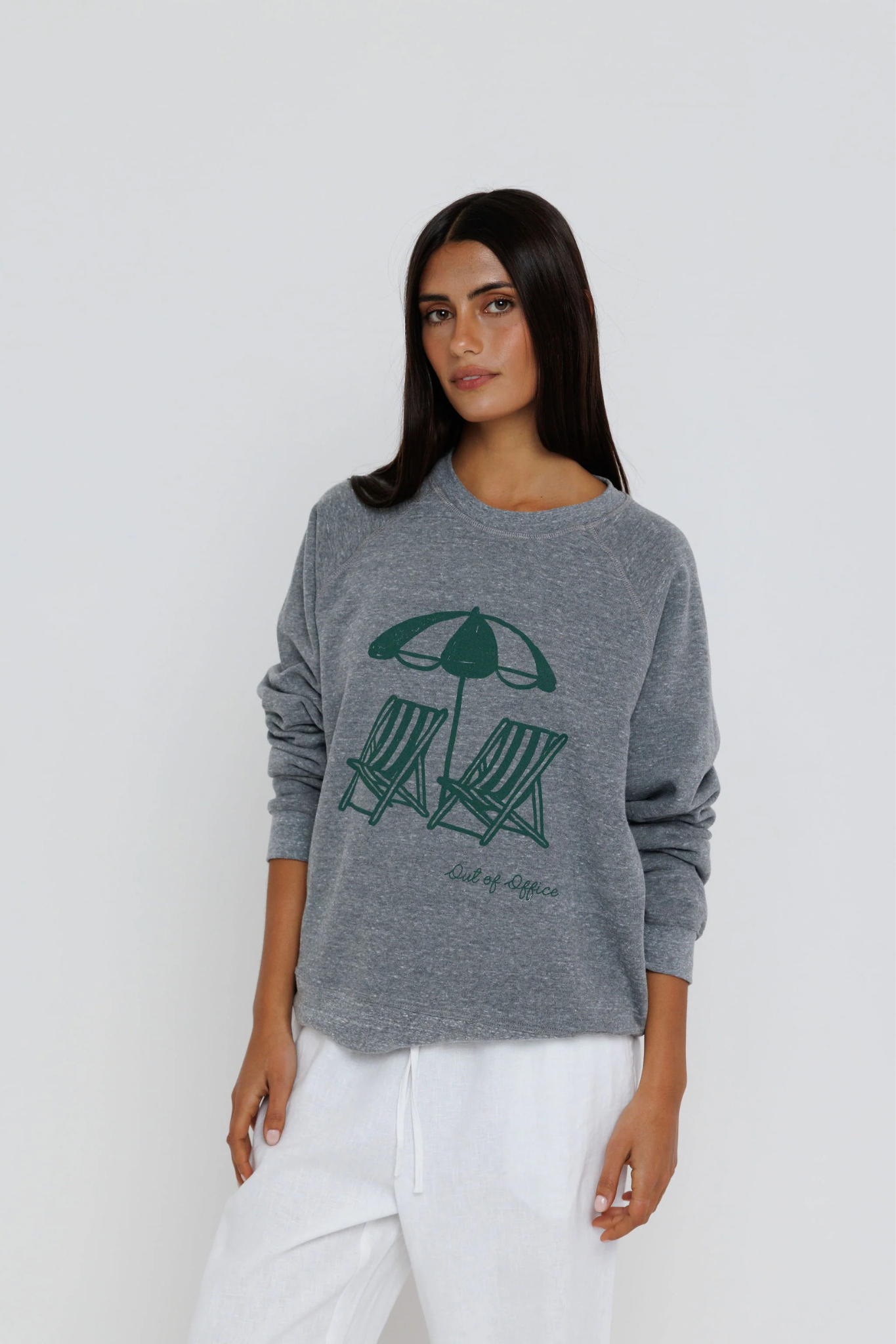 Out of Office Raglan Crew