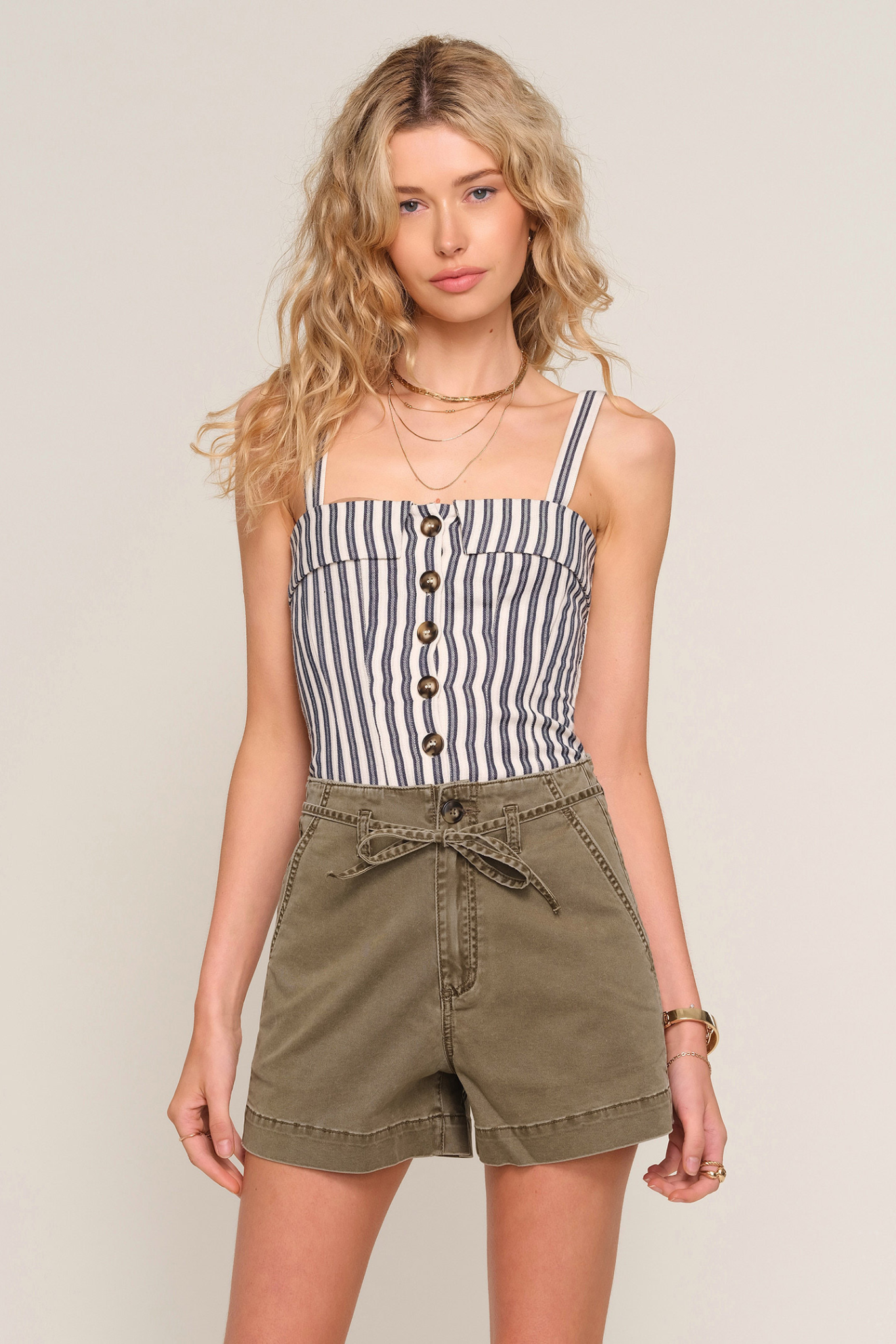 Pomme Railroad Stripe Tank