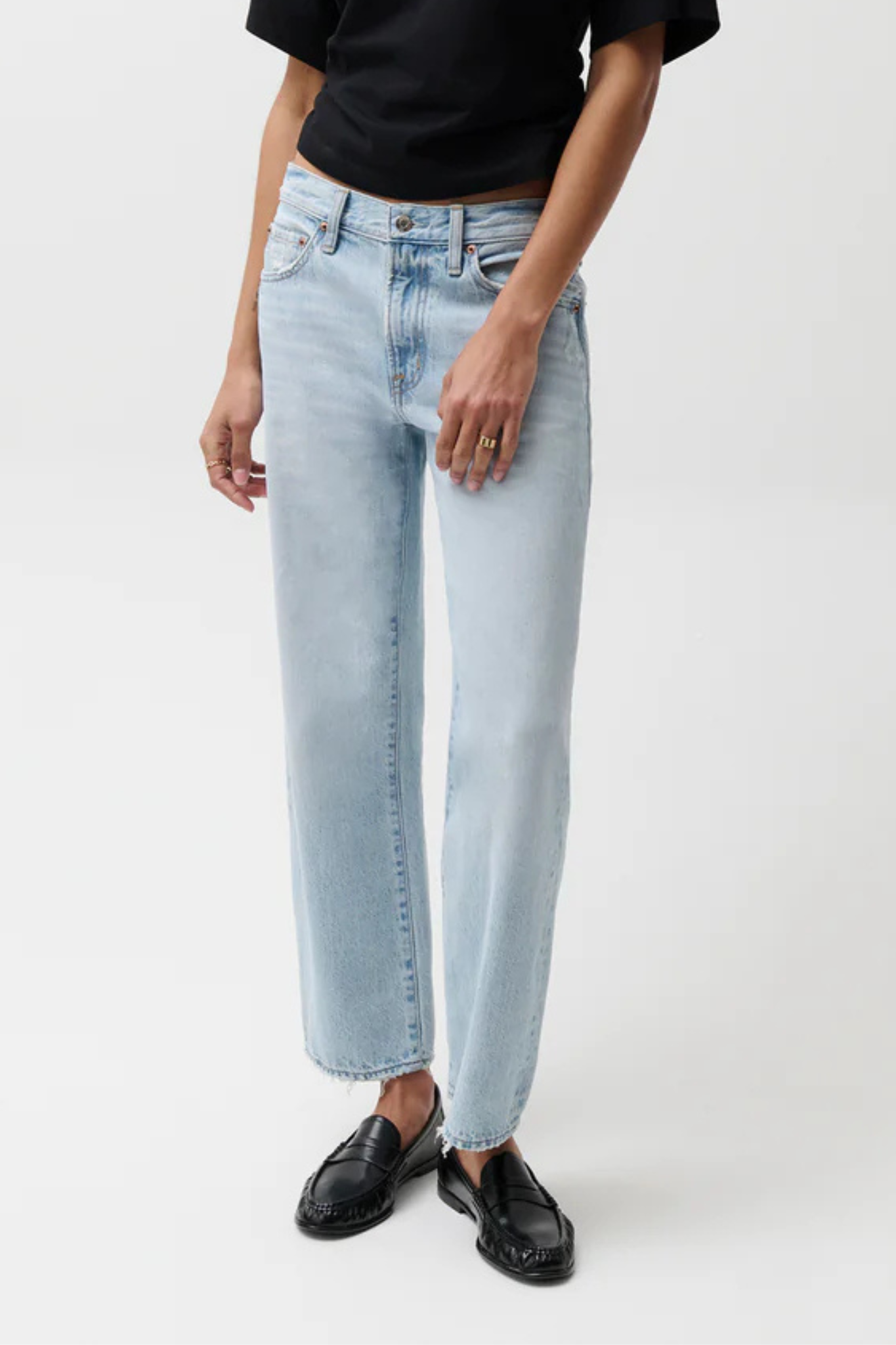 Lexi Dolce Vita Mid Rise Bowed Straight