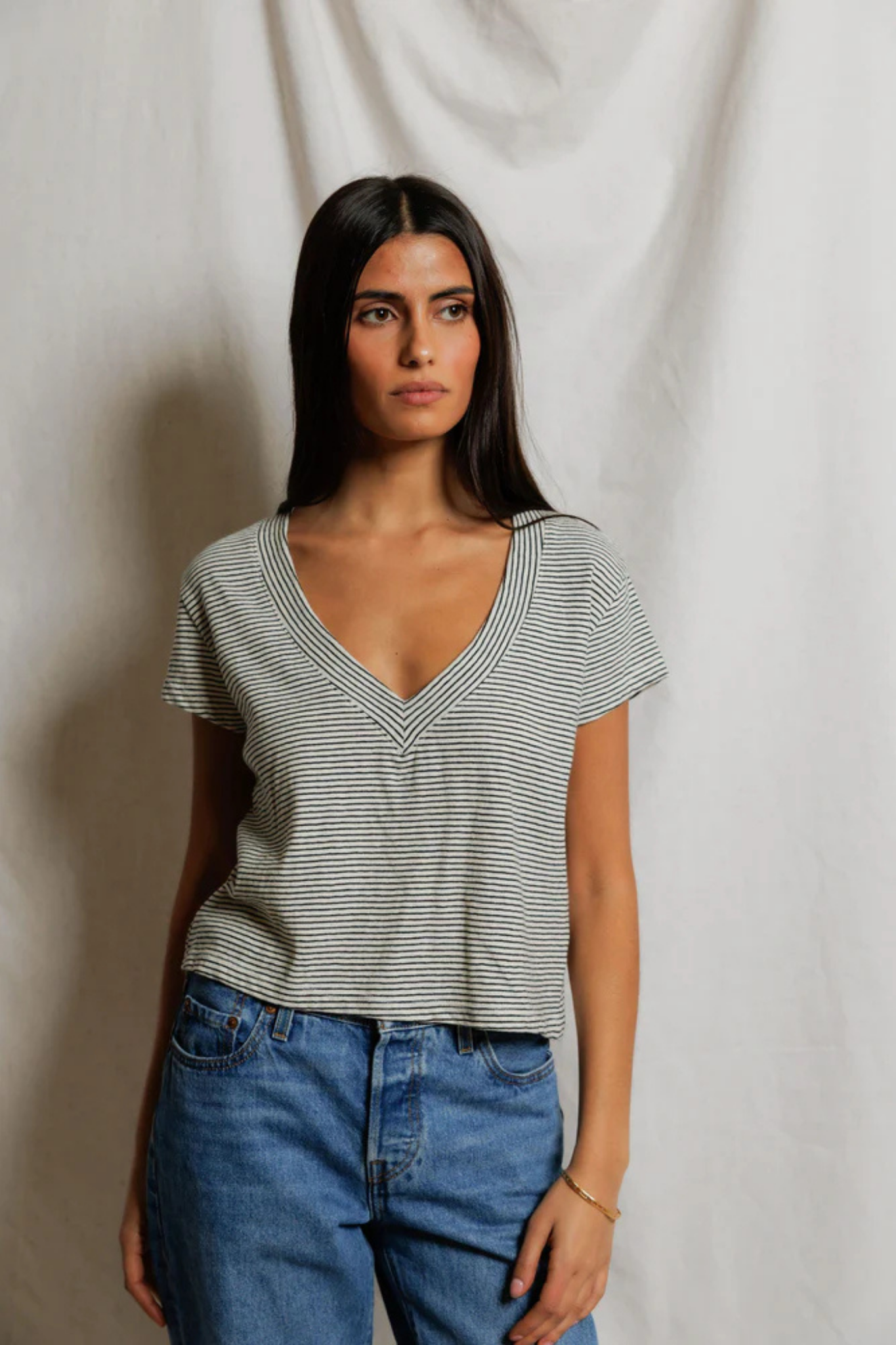 Val Black Stripe Tee