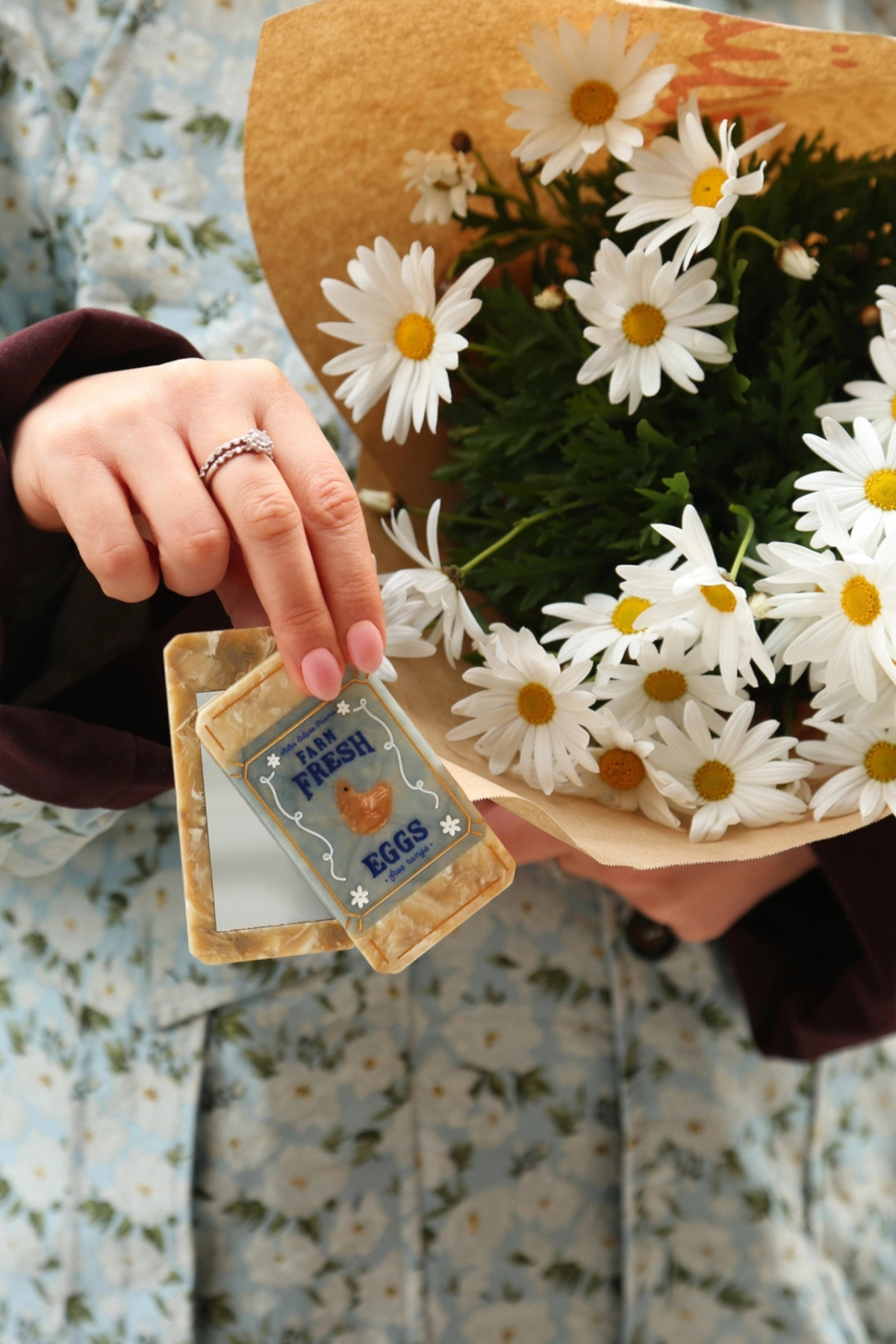 Farm Fresh Eggs Compact Mirror