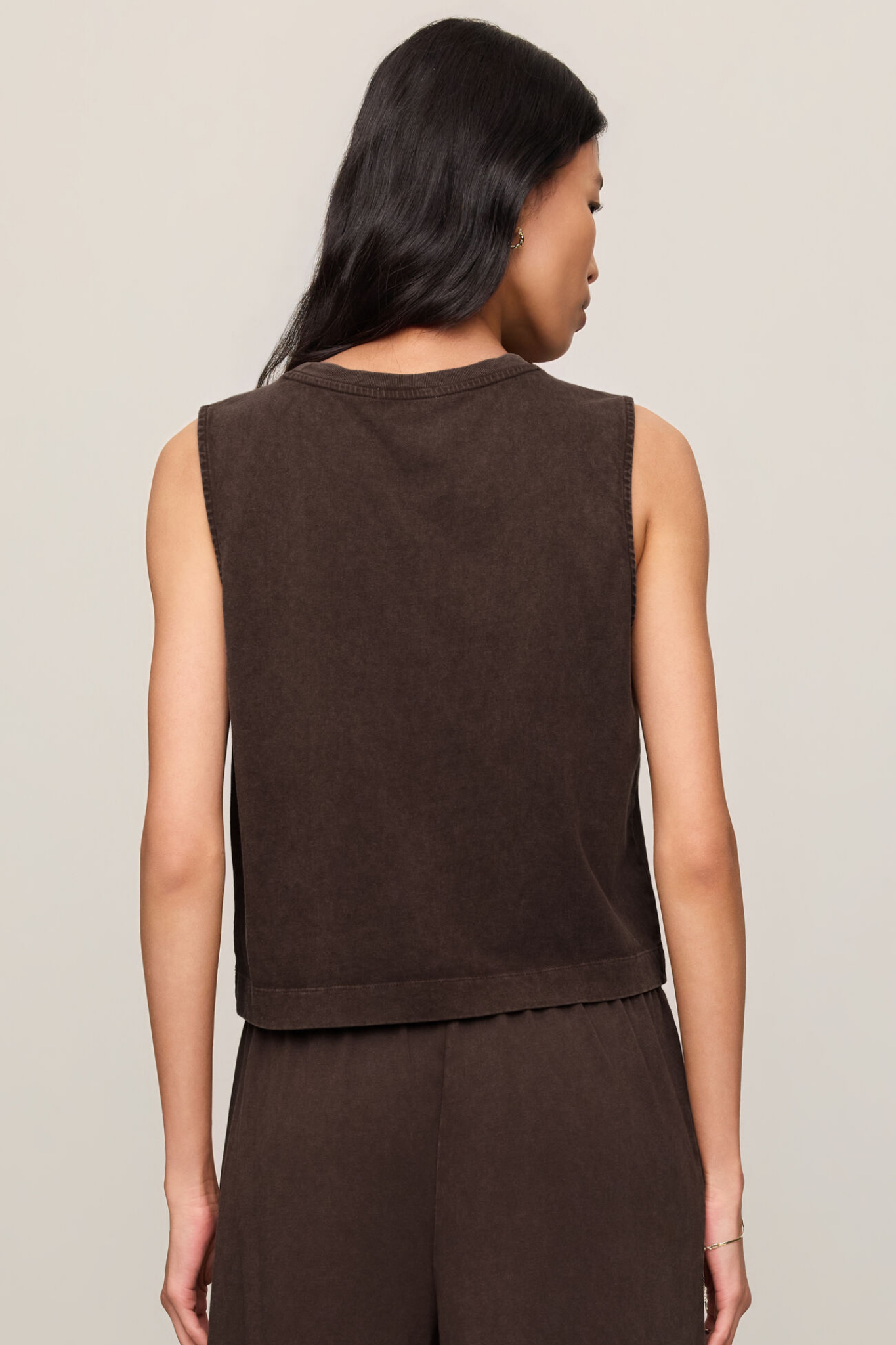 Sloane Dark Chocolate Jersey Tank