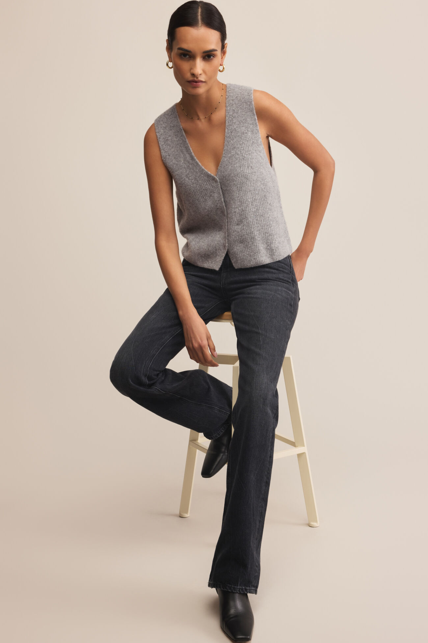 Bryce Heather Grey Sweater Vest