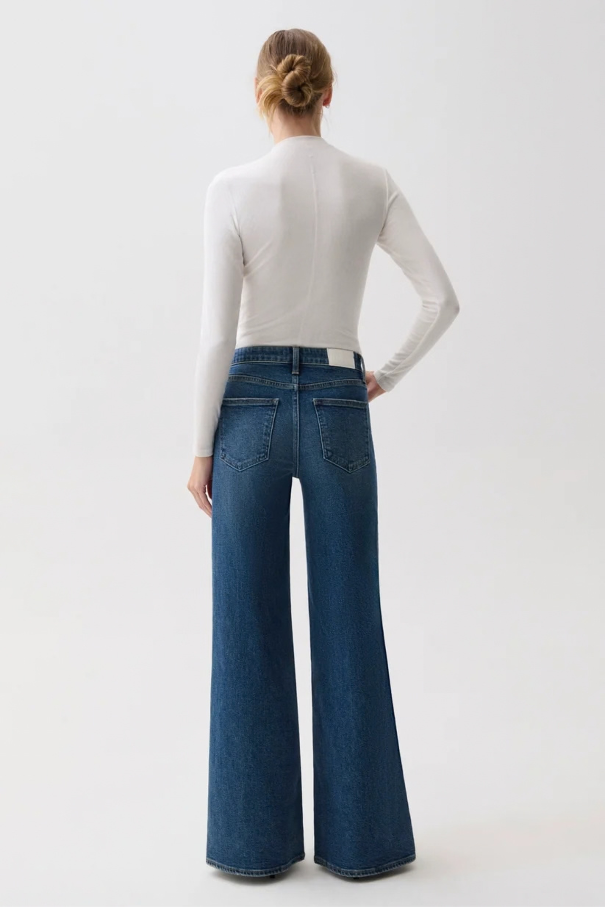 Vivian Blue Depths Mid Rise Wide Leg