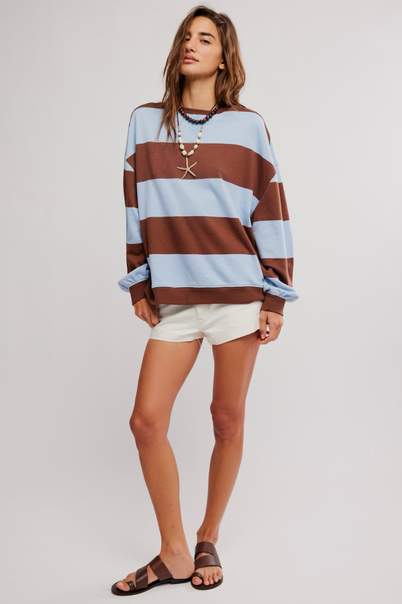 Classic Stripe Periwinkle Pullover