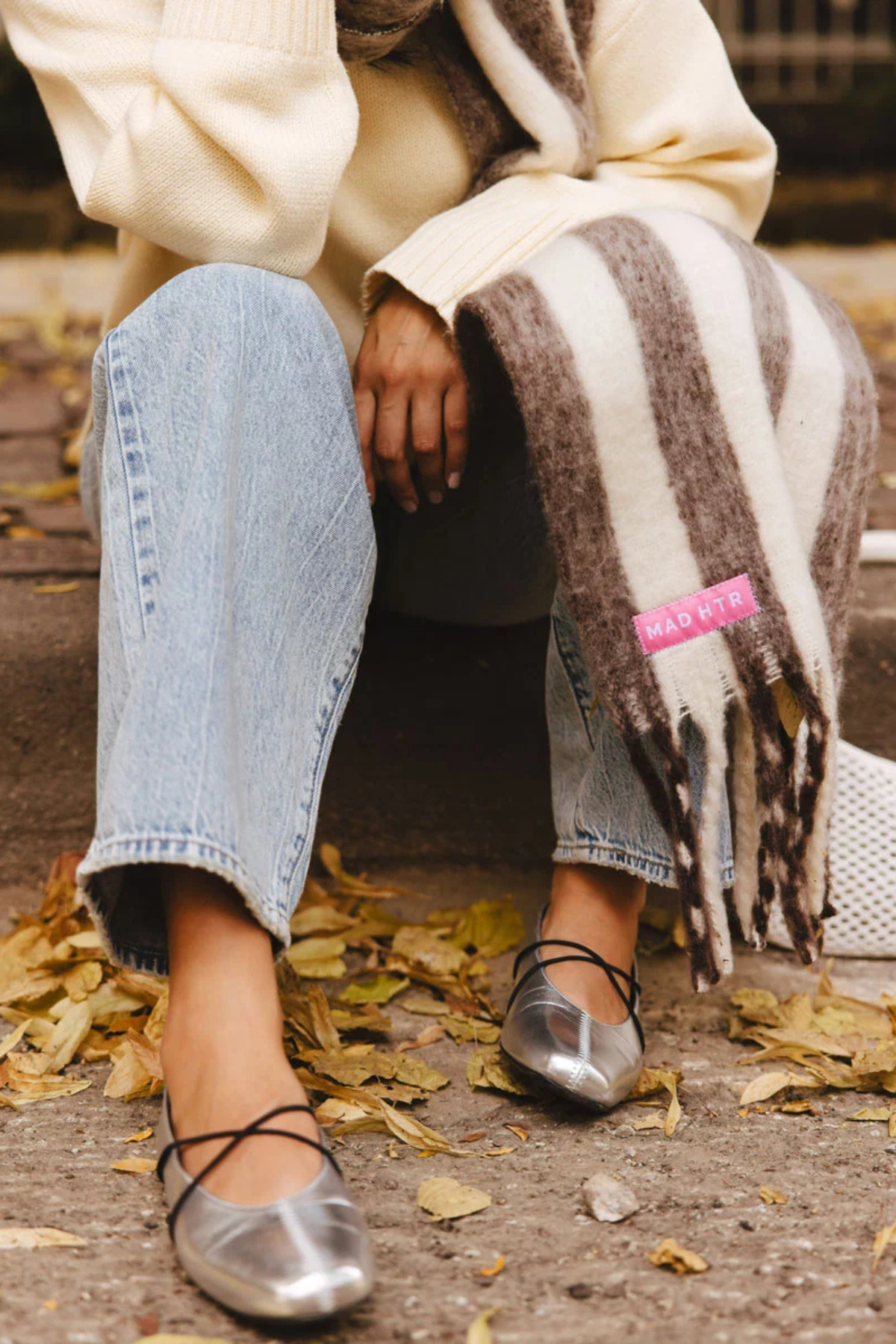 Espresso Stripe Blanket Scarf