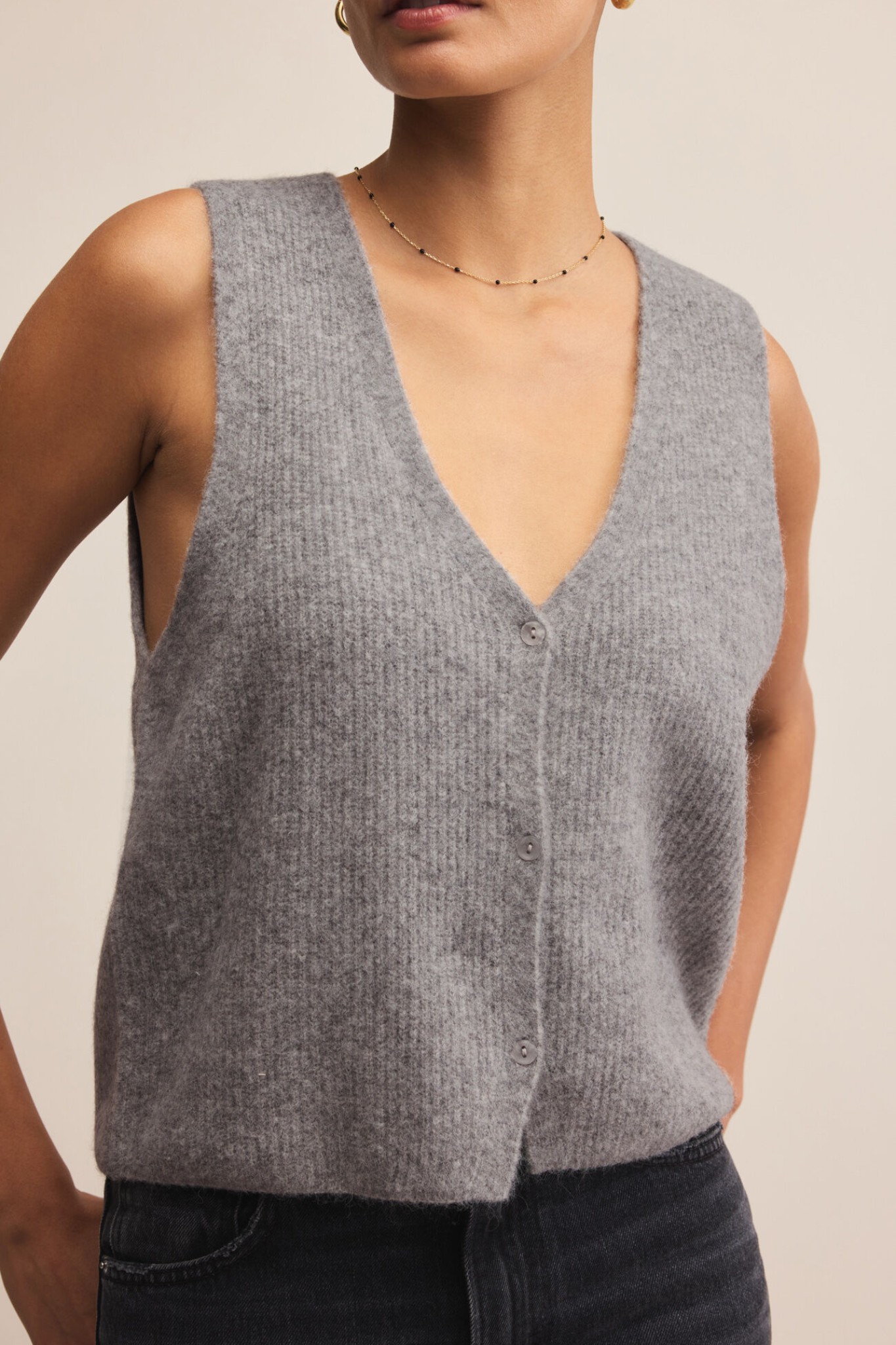 Bryce Heather Grey Sweater Vest