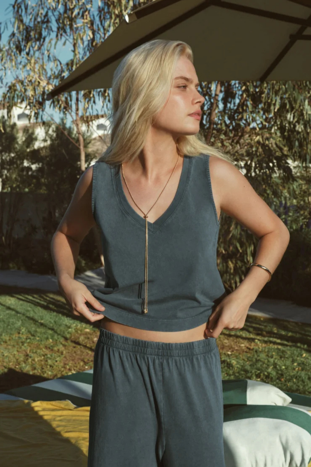 Sloane Emerald Cove V-Neck Tank