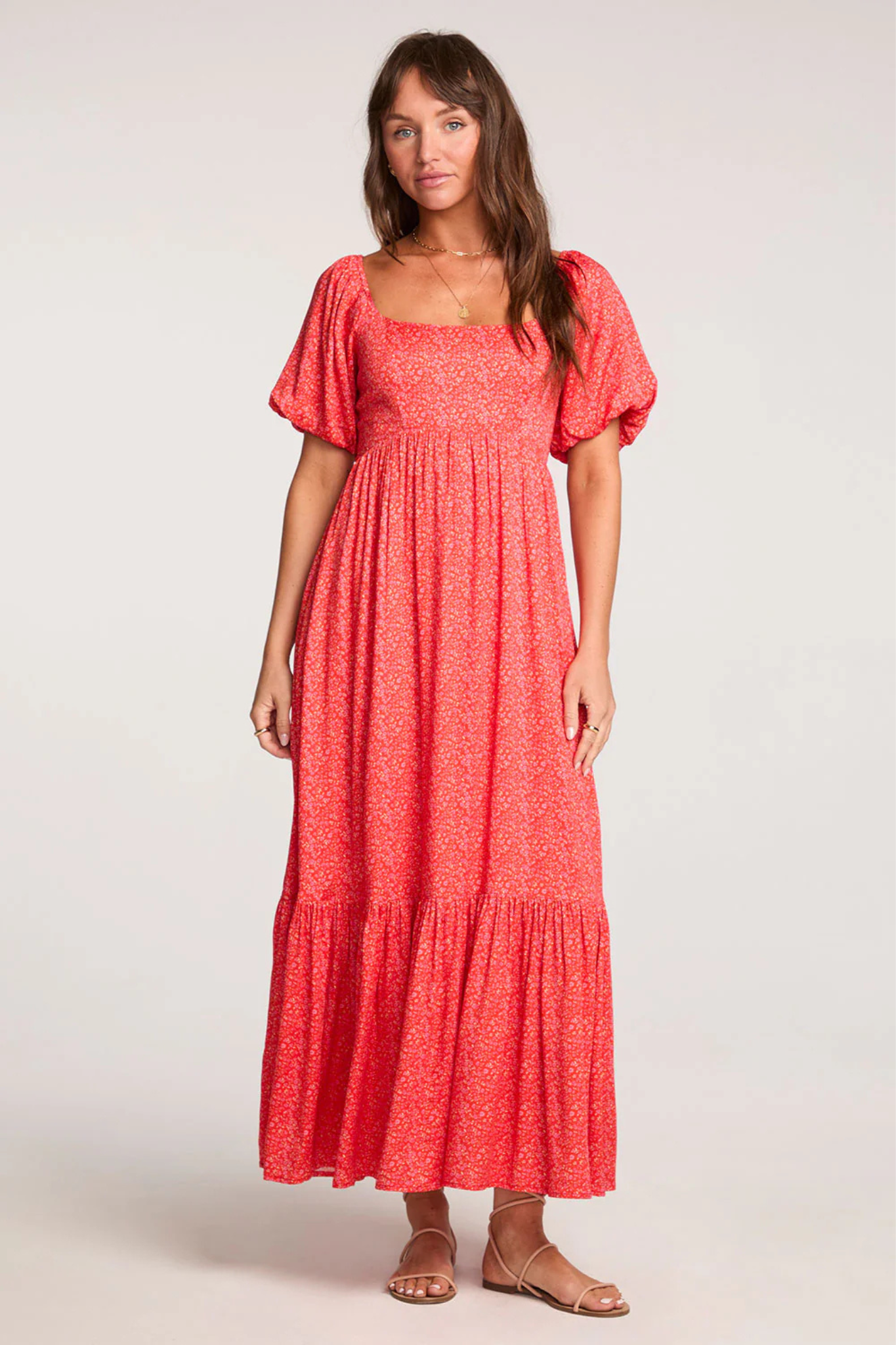 Mela Vintage Red Midi Dress