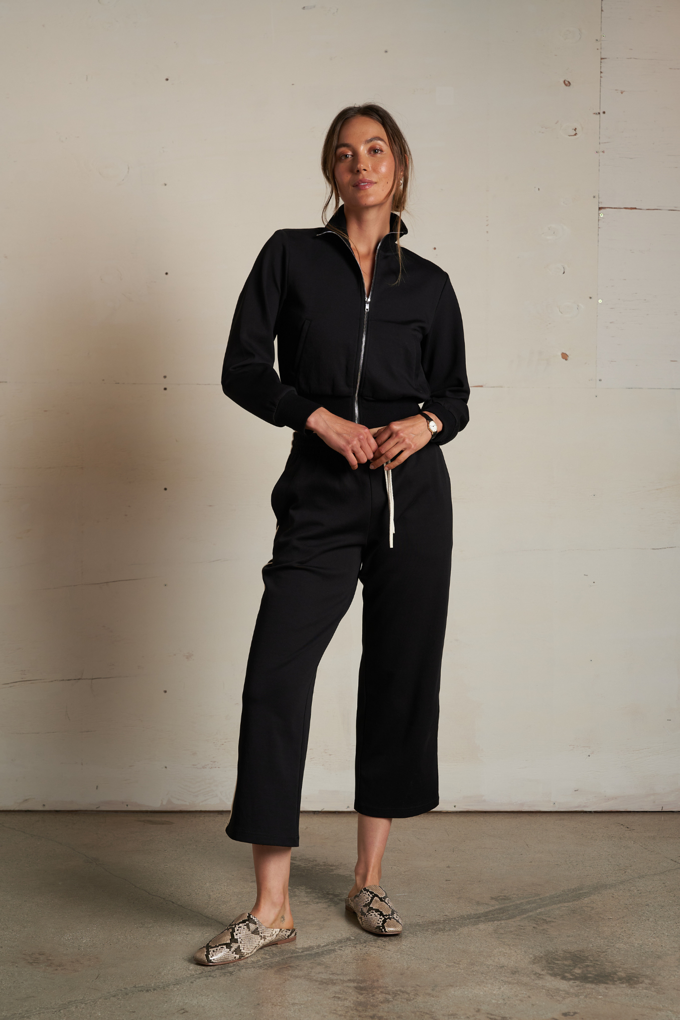 Milana Black Travel Track Jacket