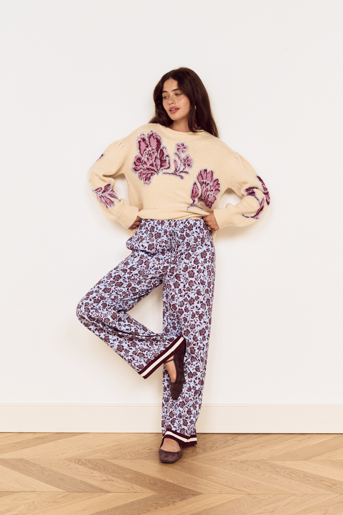 Romy Lilac Floral Pants