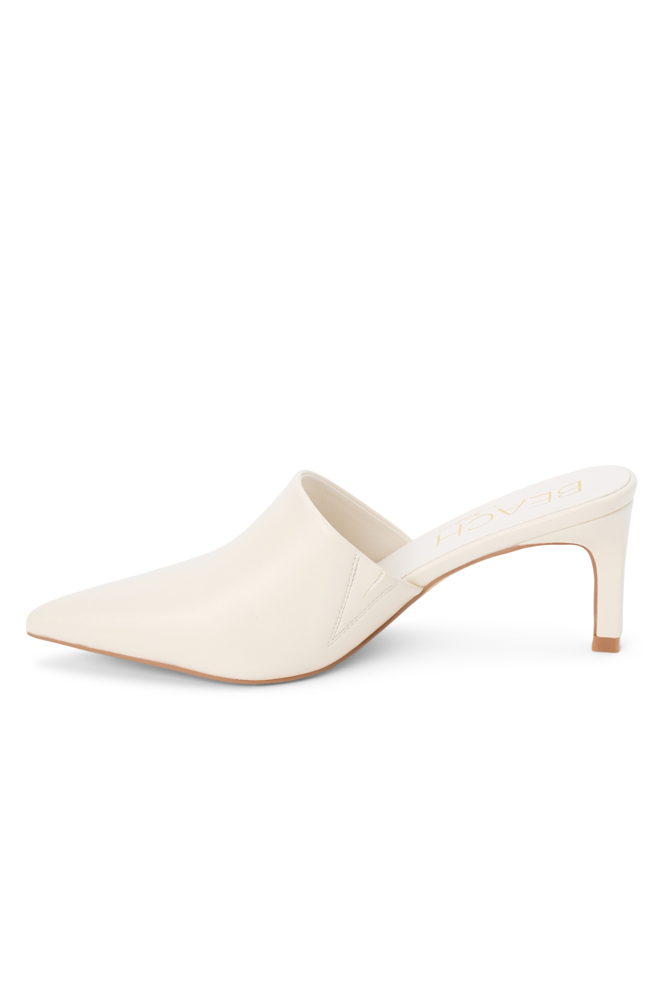 Garret Ivory Heeled Mule
