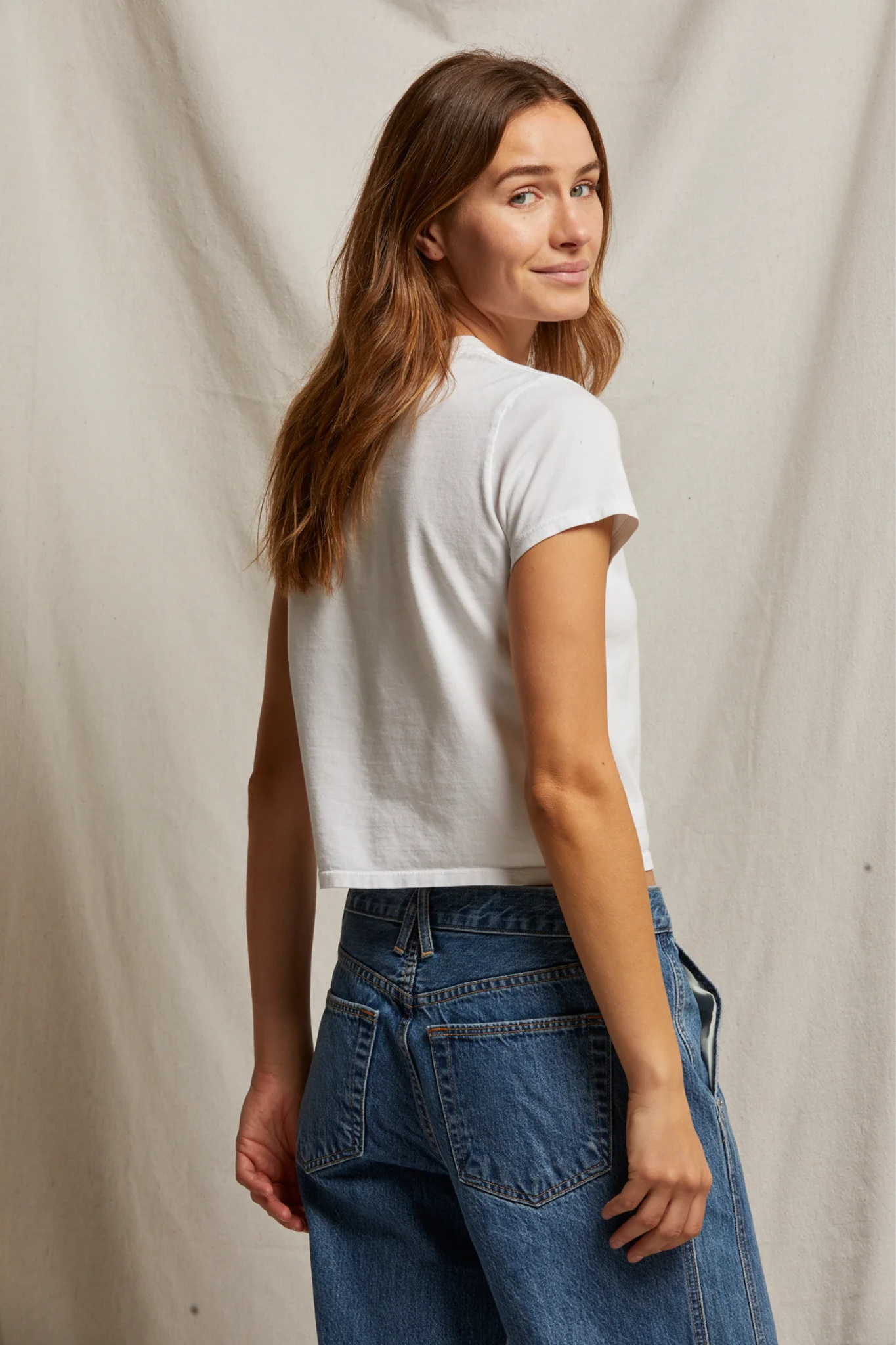 Springsteen White Baby Tee