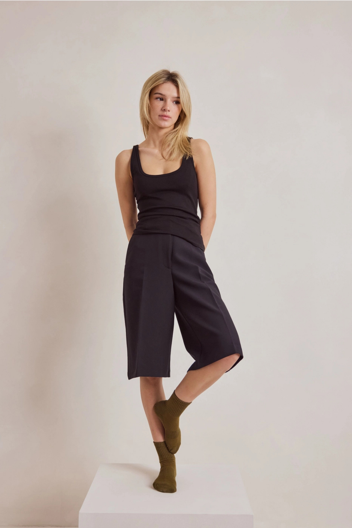 Dark Olive Shortie Everyday Socks