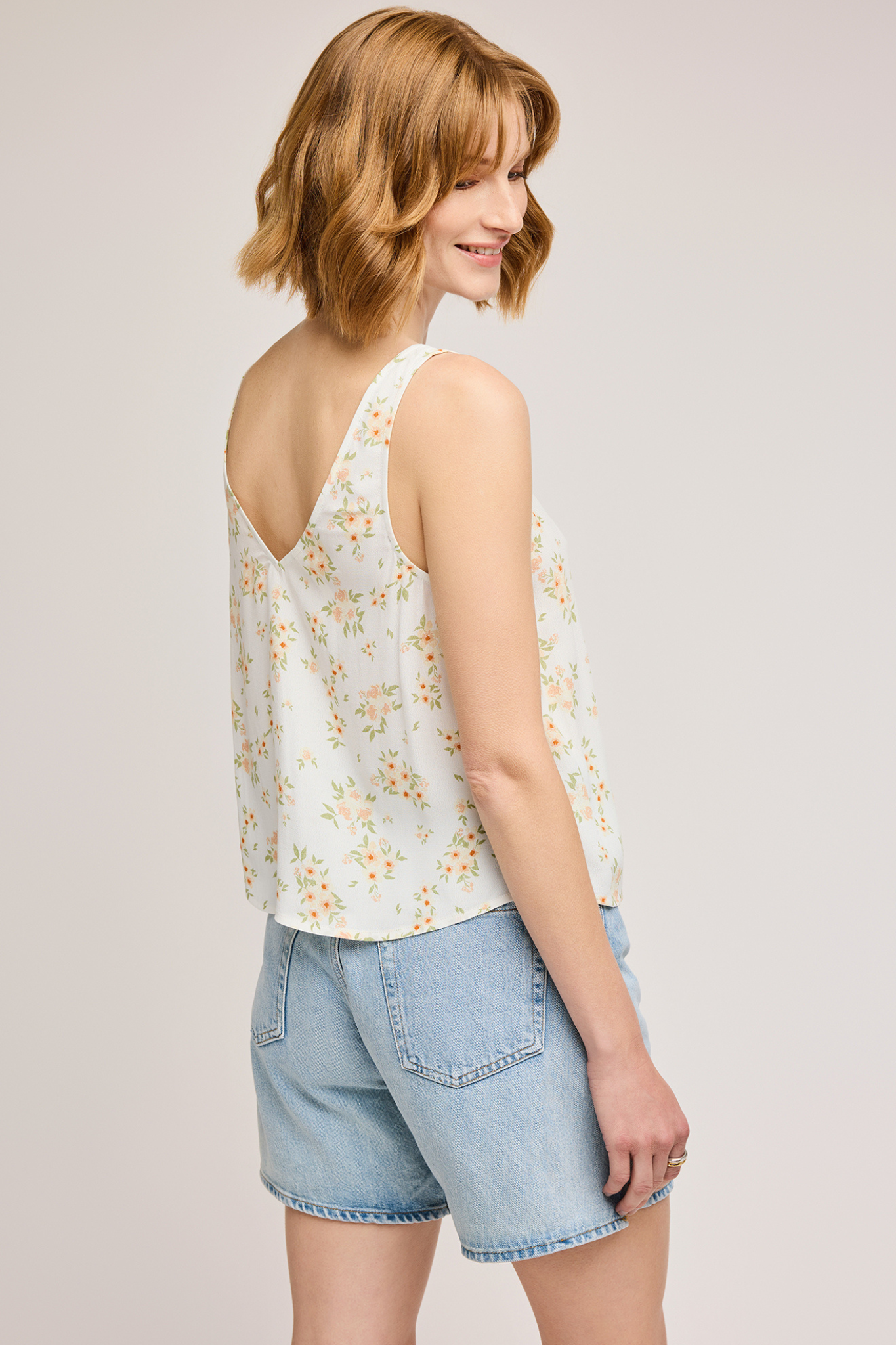 Celeste White Floral Tank