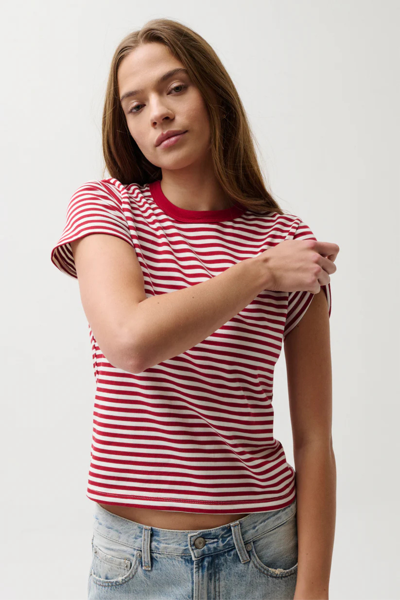 Alba Racer Red Striped Tee