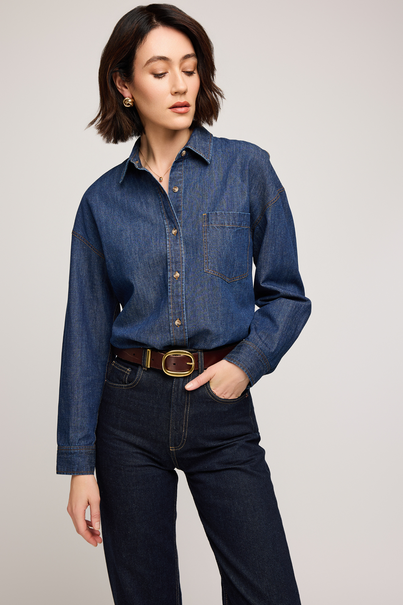Whitney Denim Button Down