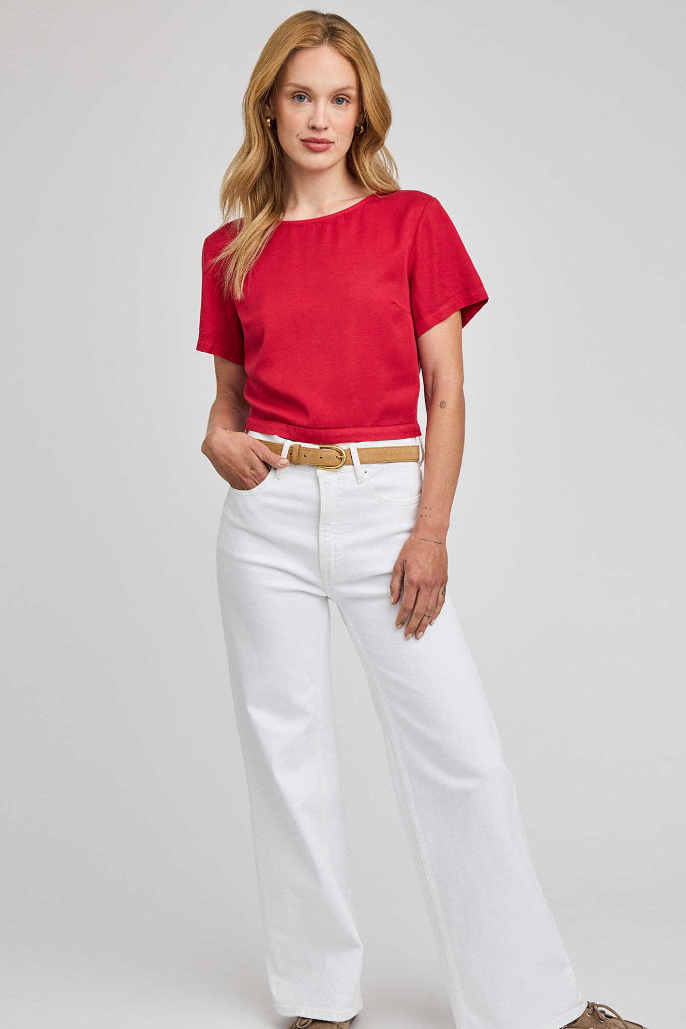 Alessandra Washed Garnet Top