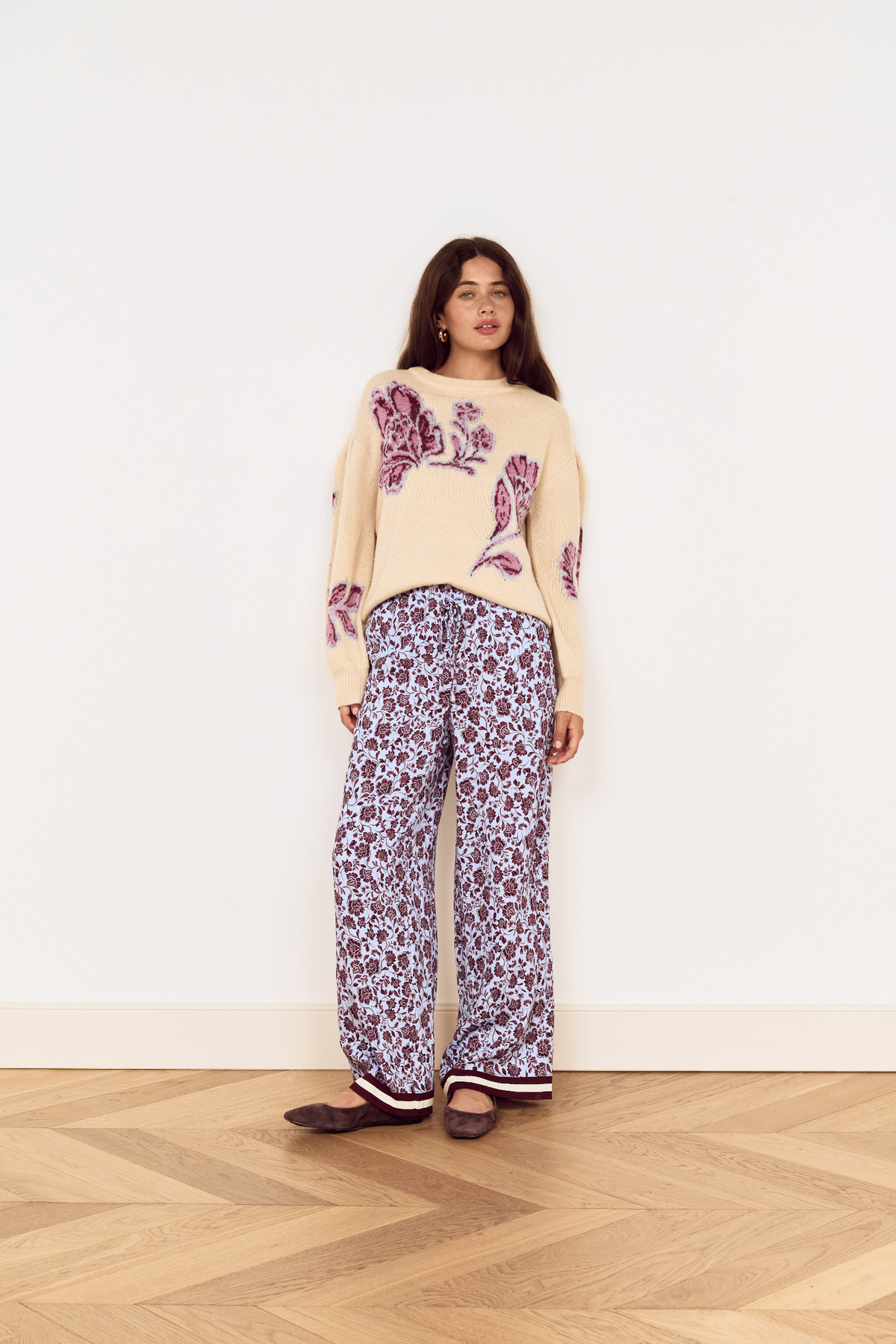 Romy Lilac Floral Pants
