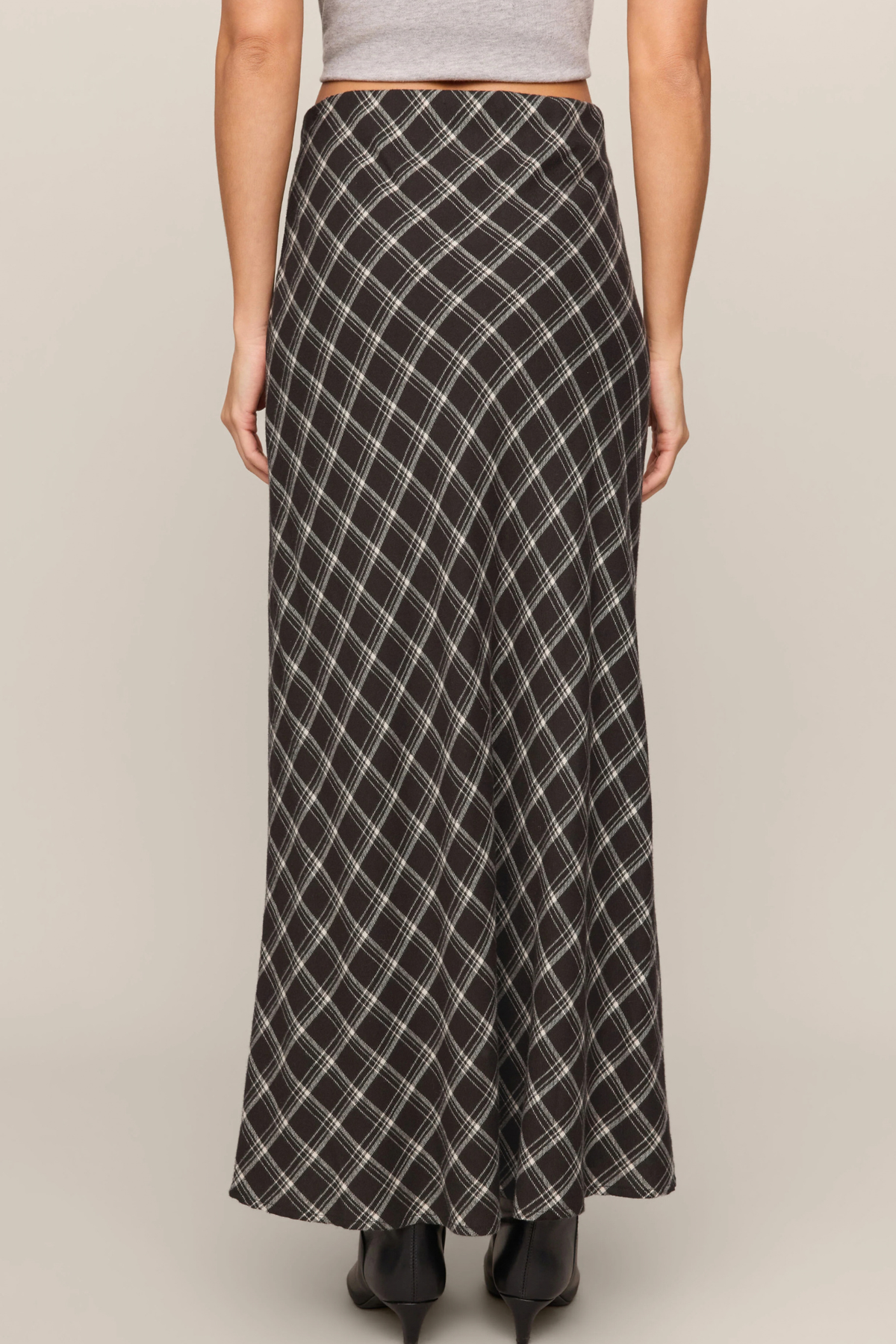 Europa Ash Black Plaid Skirt