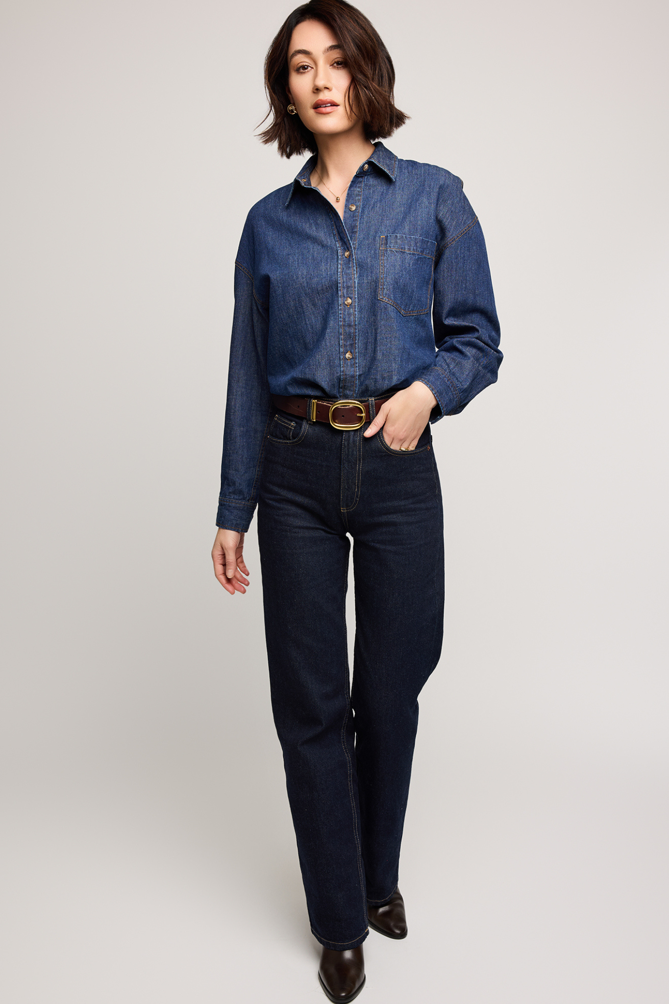 Whitney Denim Button Down