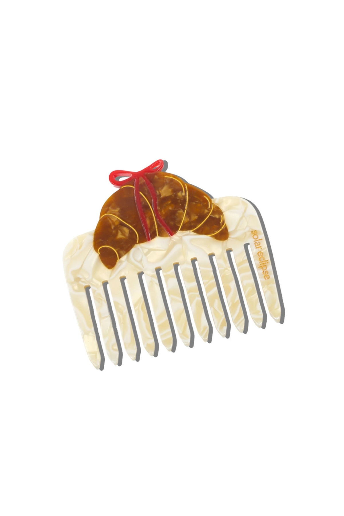 Croissant Bow Pocket Hair Comb
