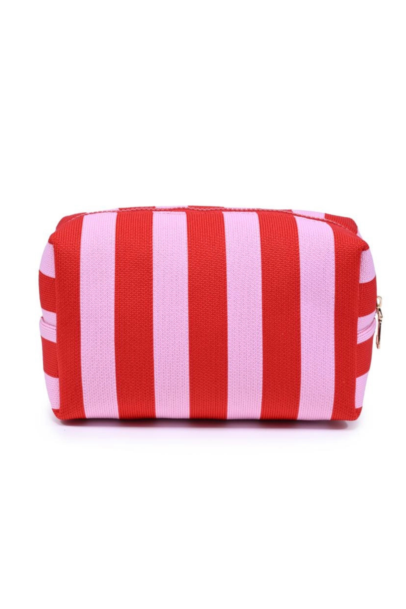 Red/Pink Stripe Cosmetic Bag