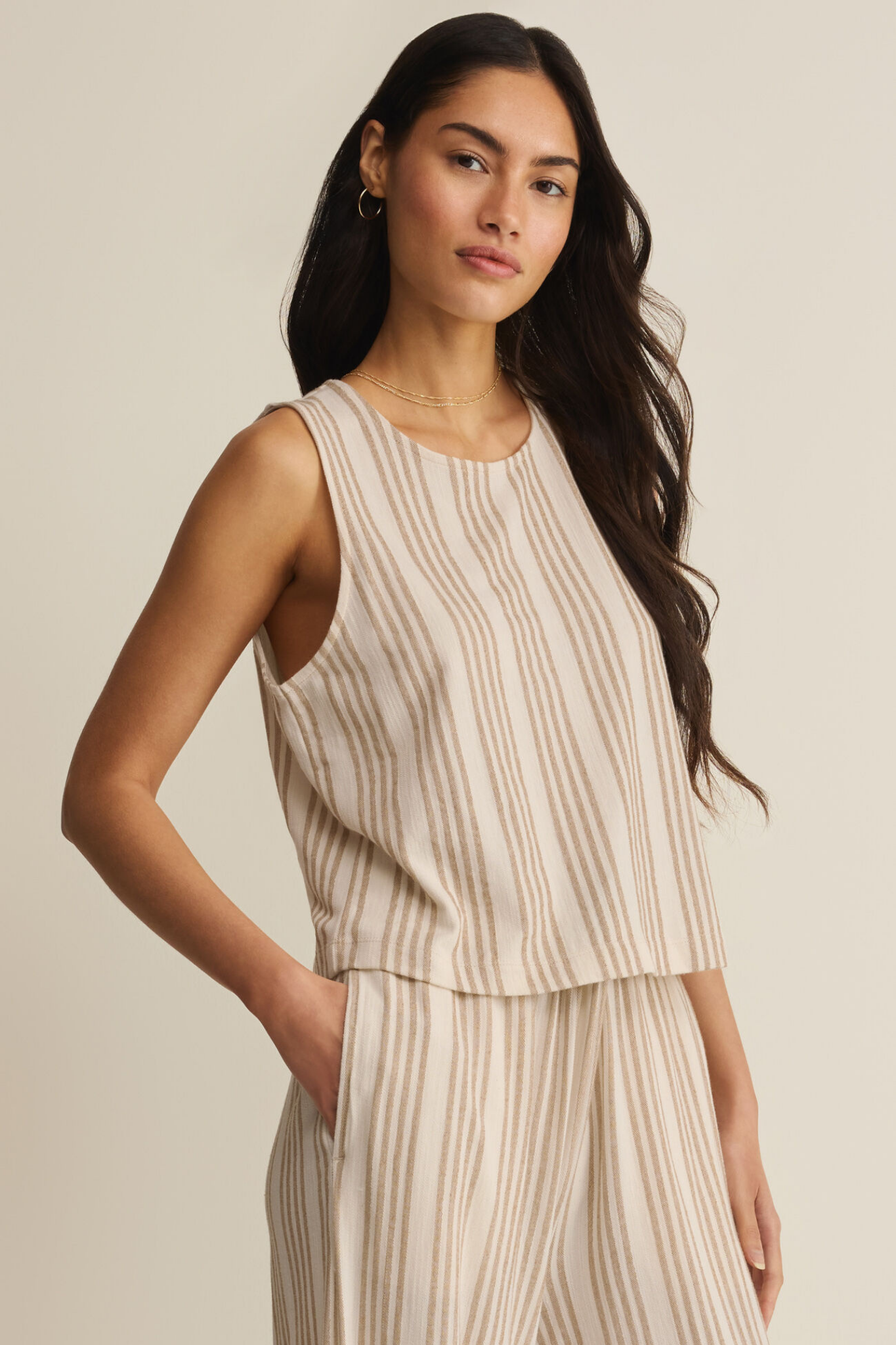 Sloane Cloud Knit Striped Tank