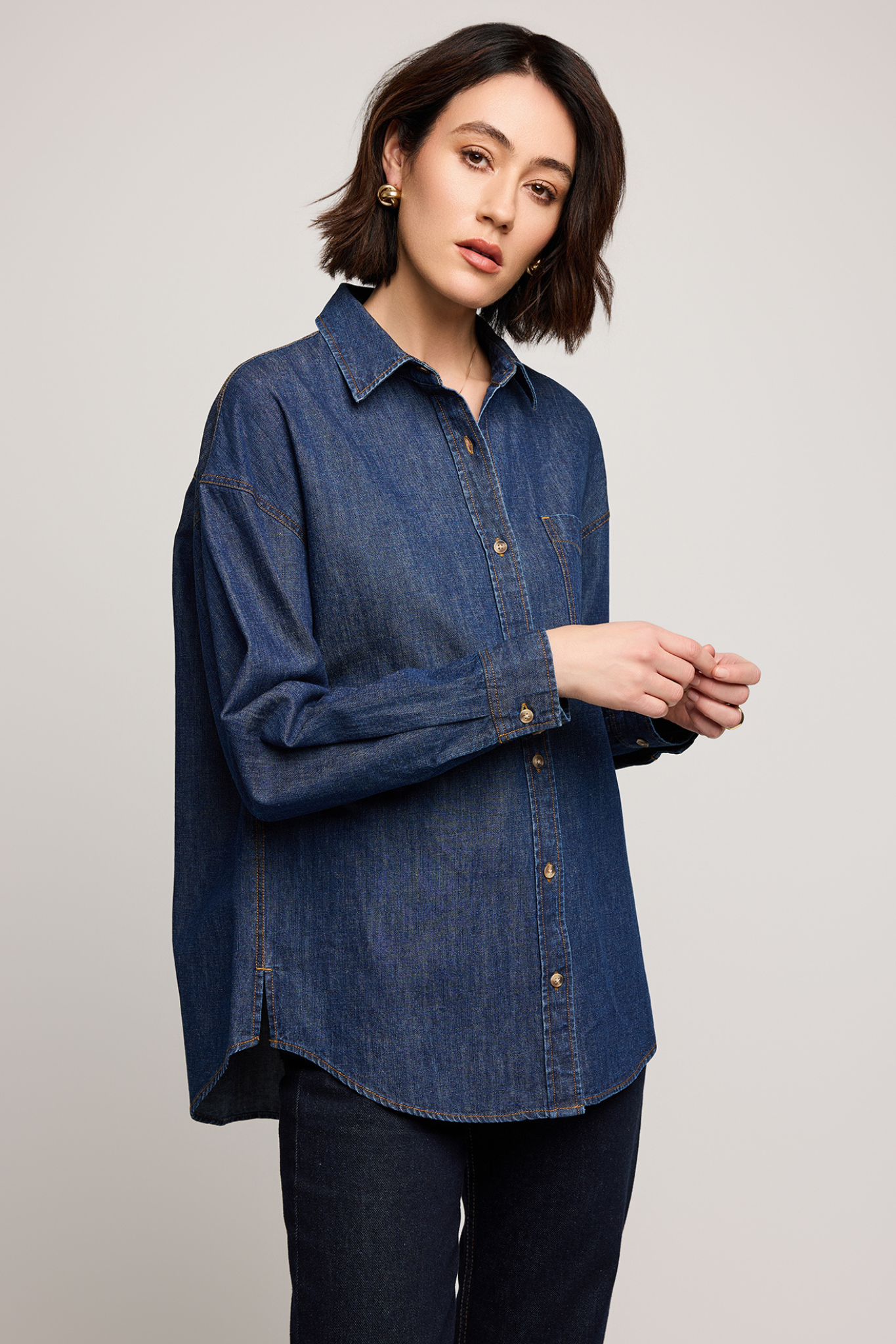Whitney Denim Button Down