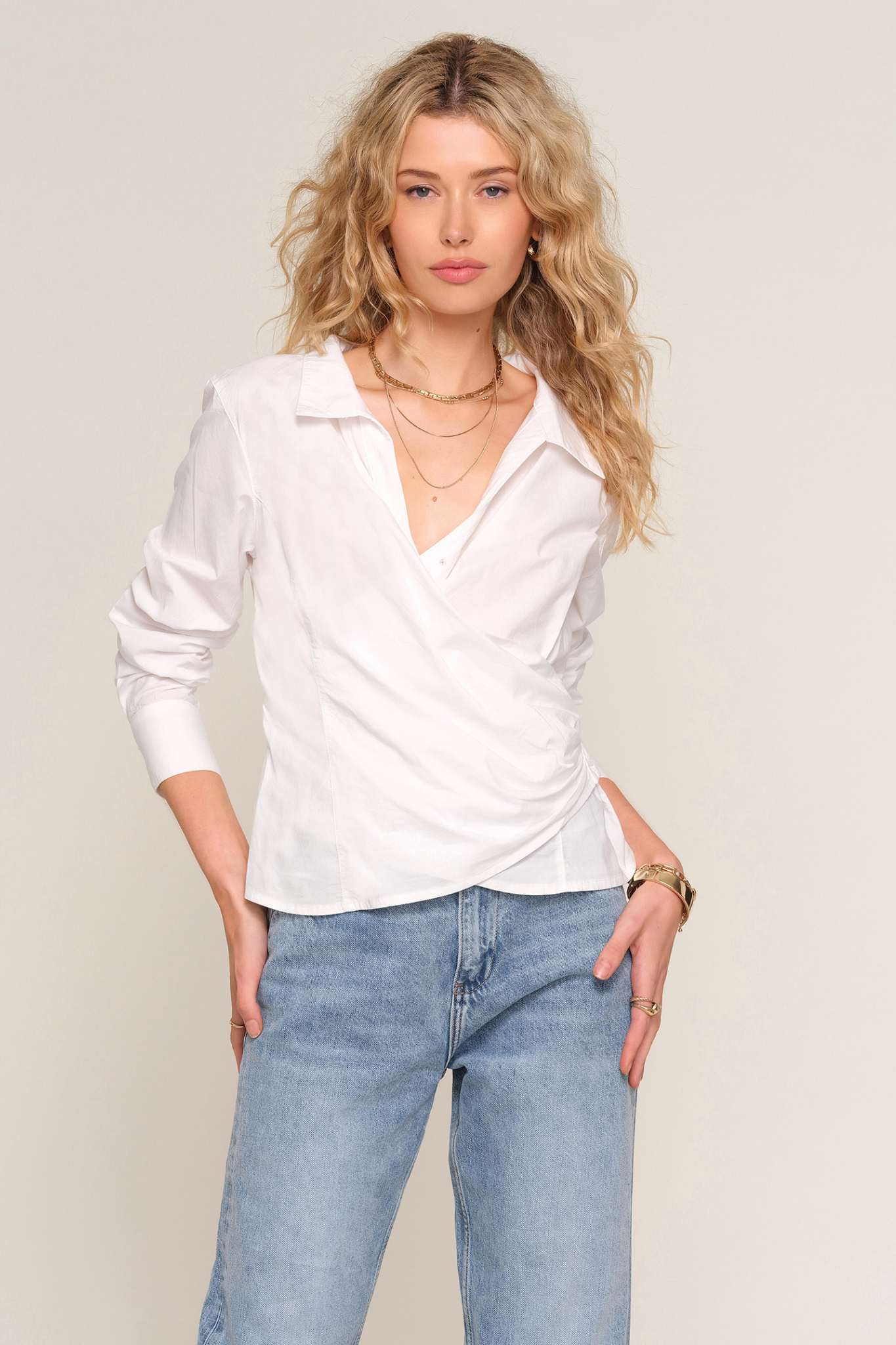 Samira Eggshell Top