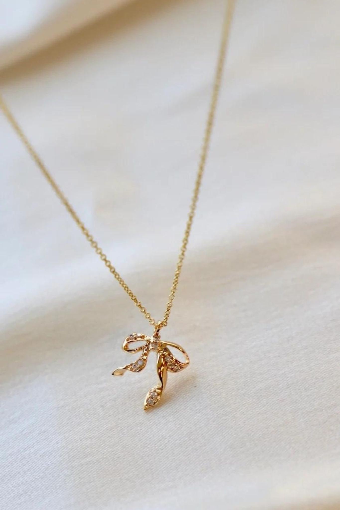 CZ Bow Necklace