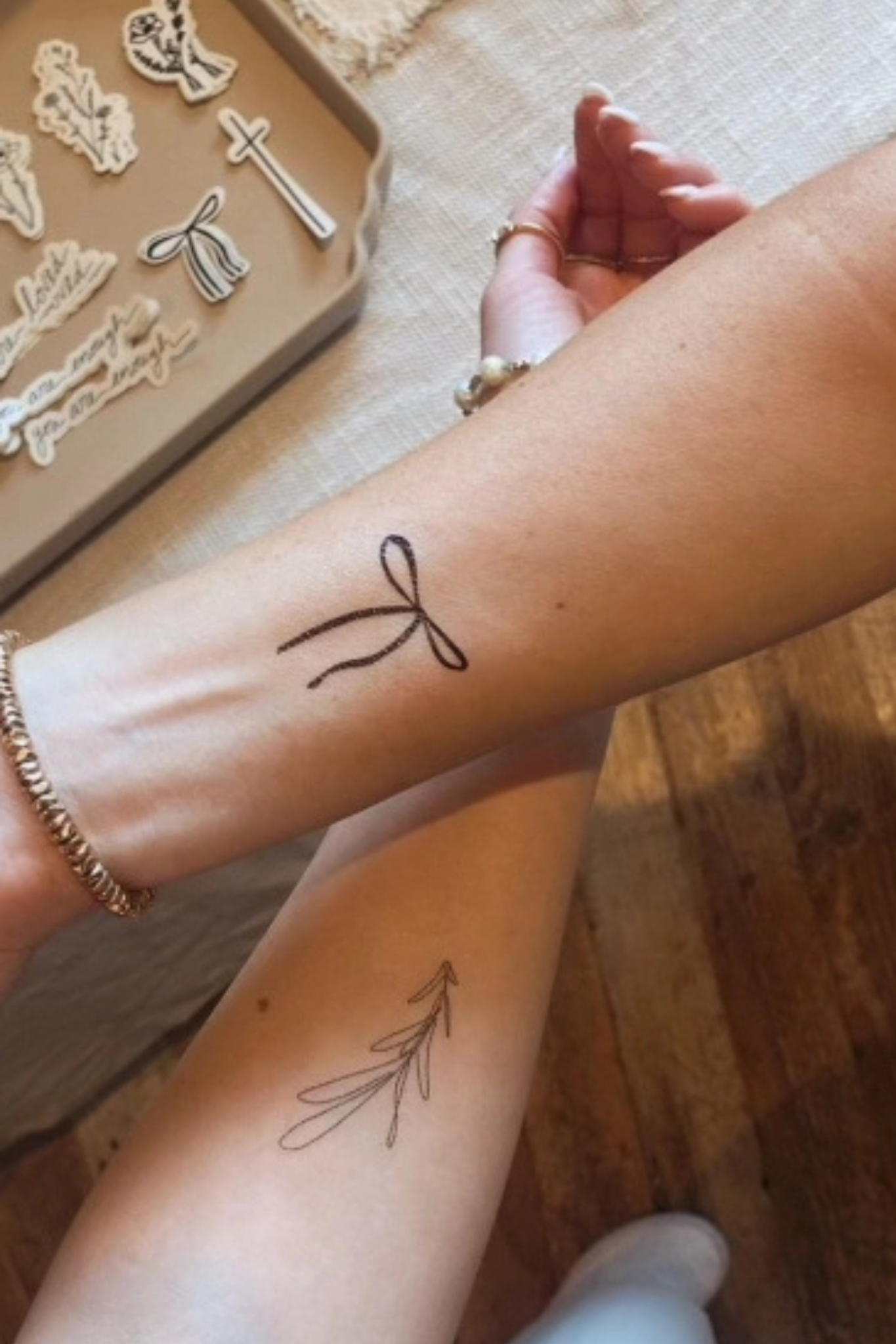 Bow Temp Tattoo