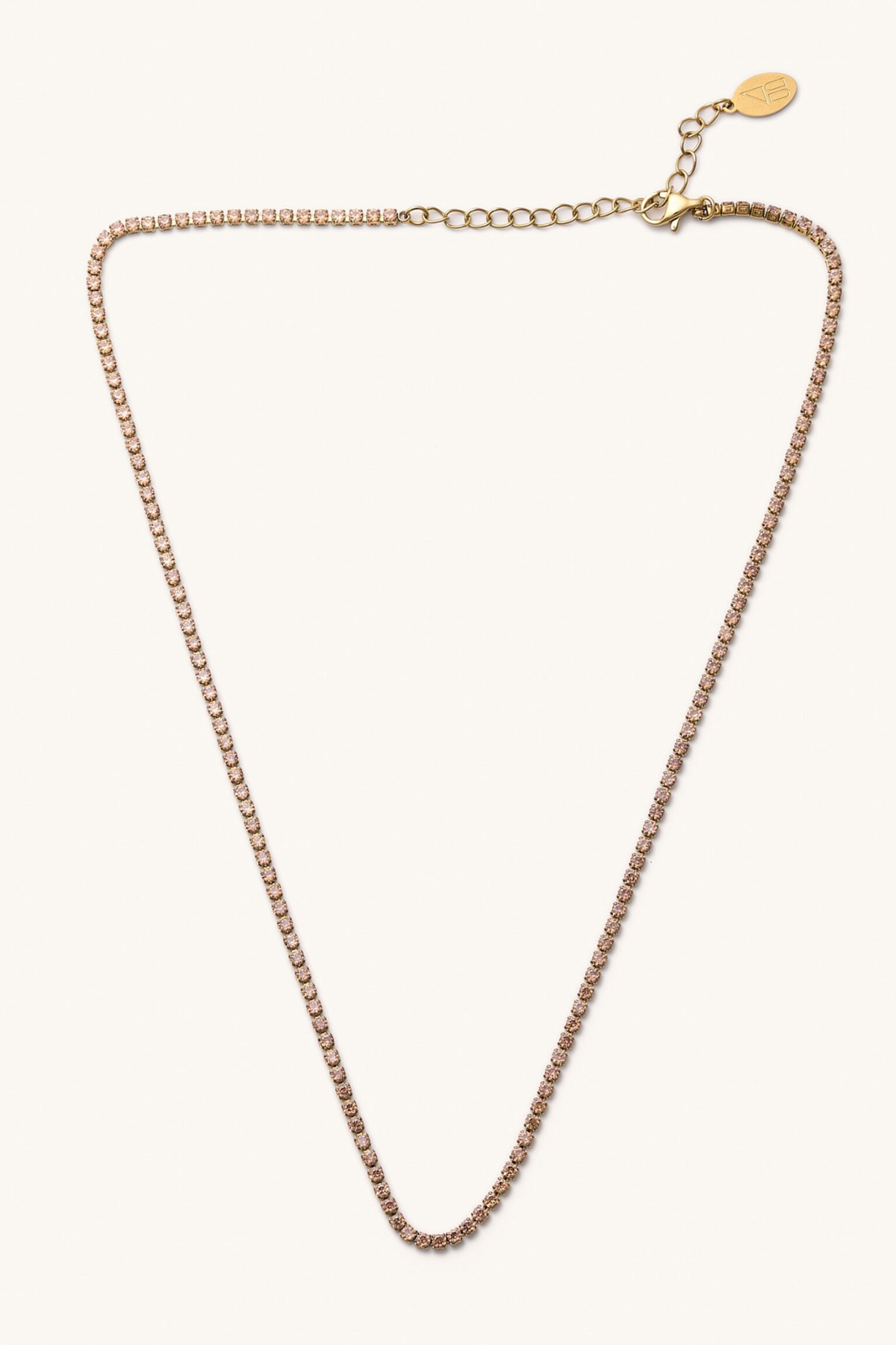Mocha Micro Tennis Necklace