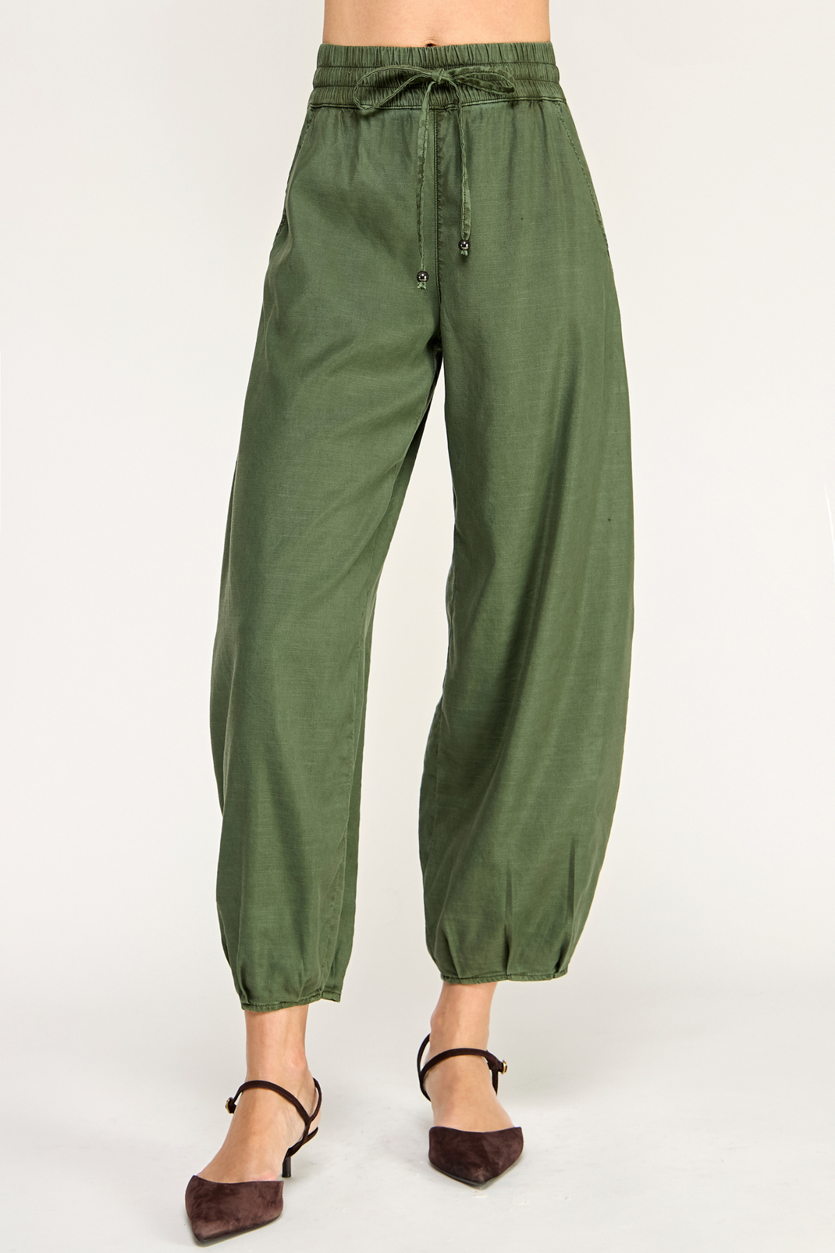 Ellie Avocado Mini Balloon Pant