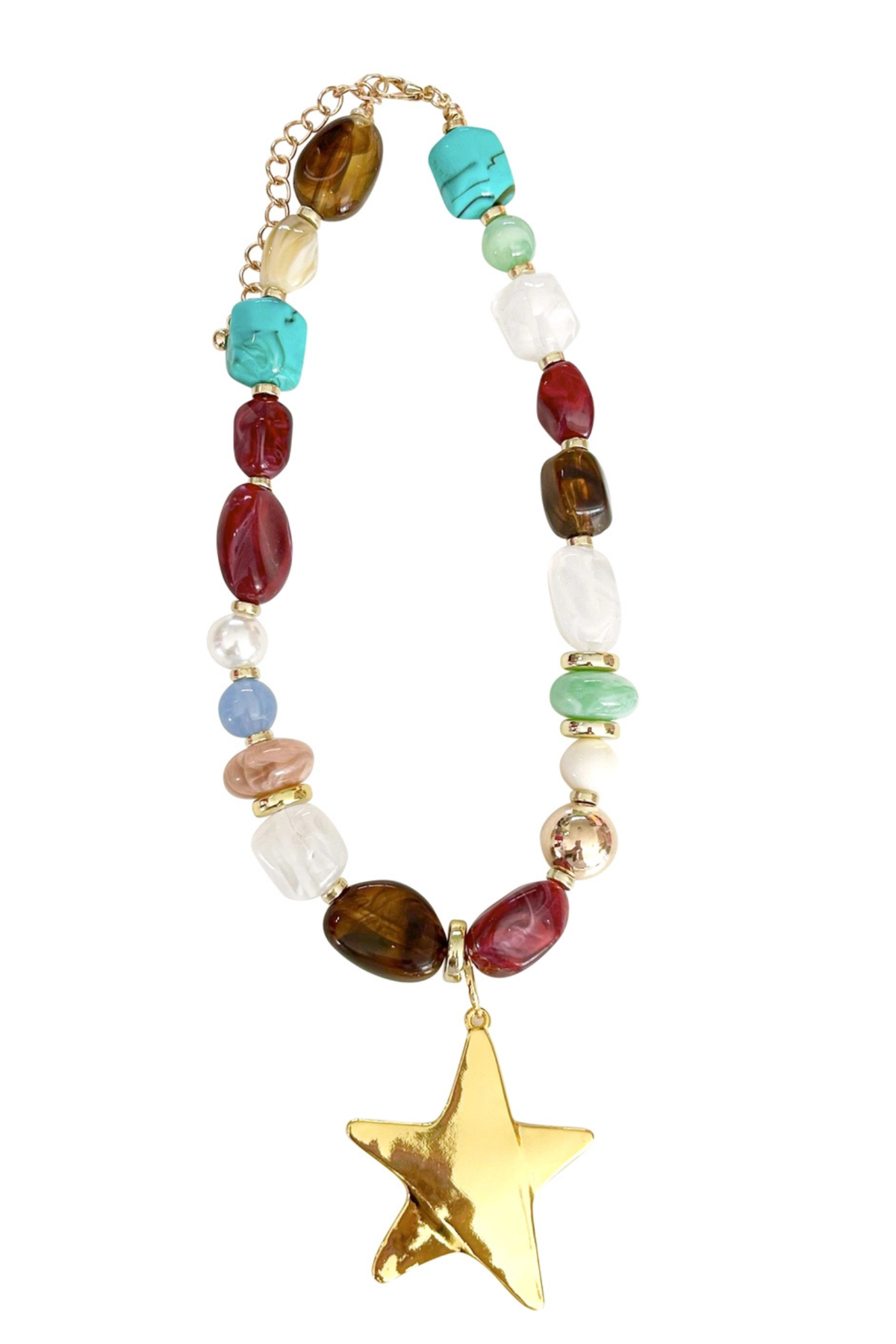 Reese Beaded Star Charm Necklace