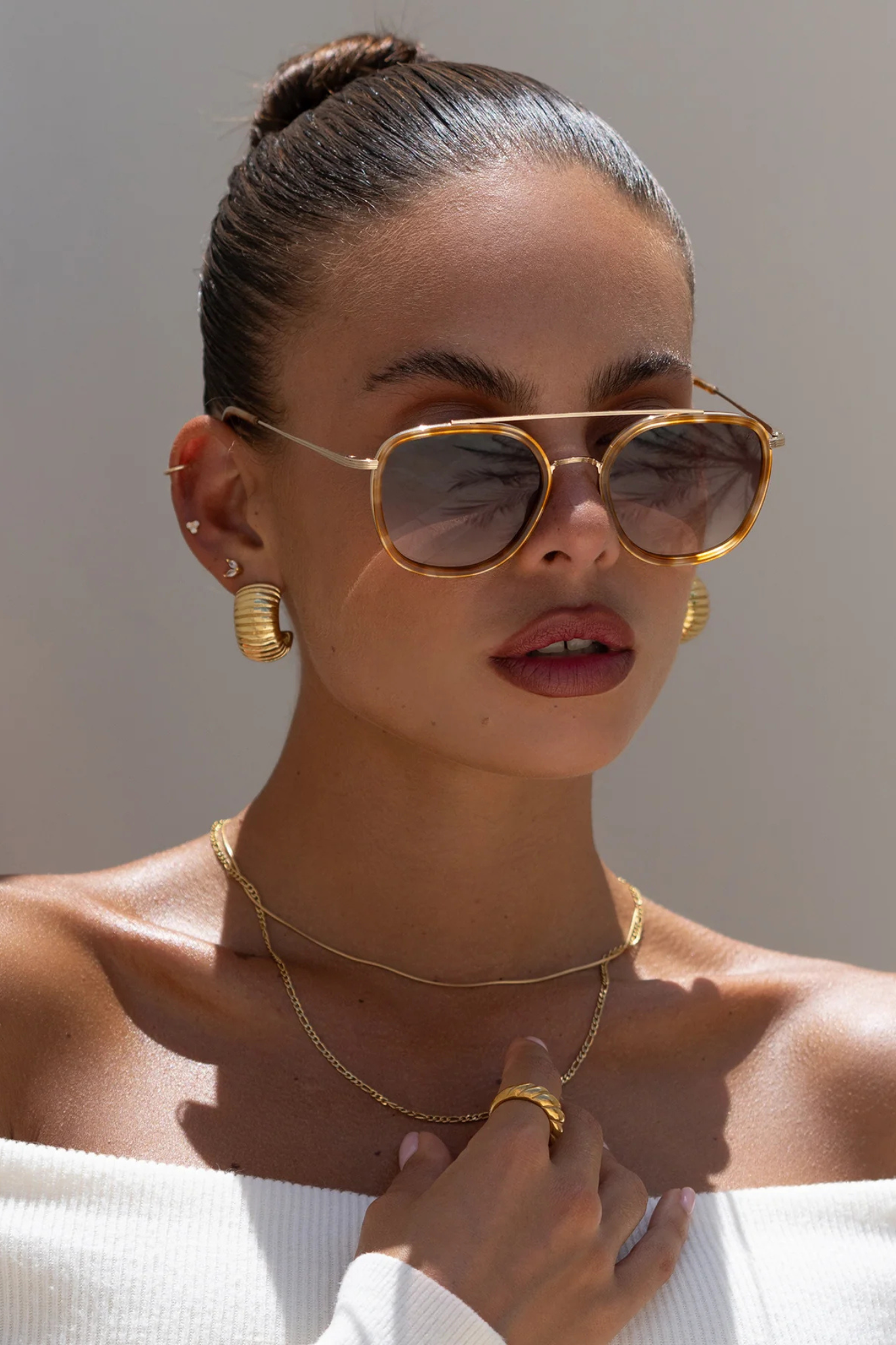 Weston Light Tortoise/Brown Acetate Sunglasses