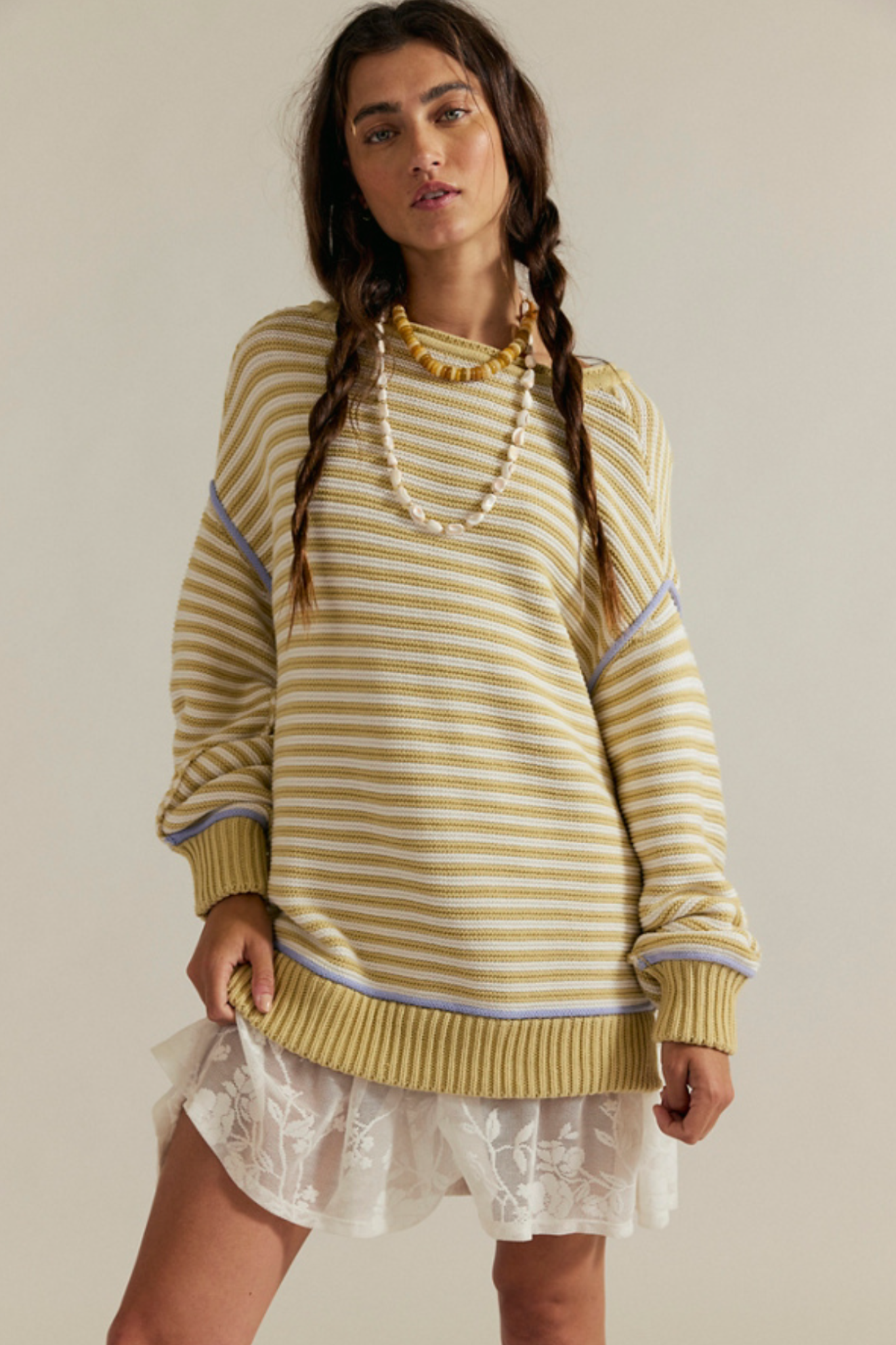 Asher Sand Stripe Pullover