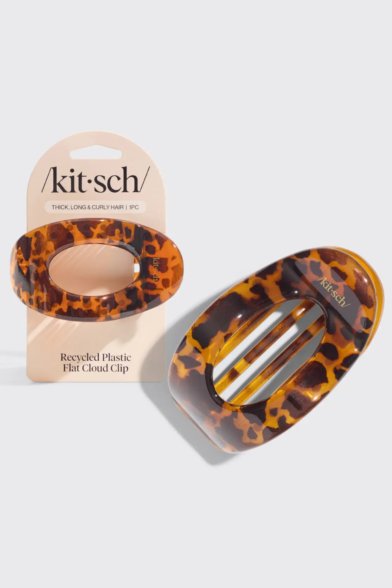 Large Tort Flat Claw Clip