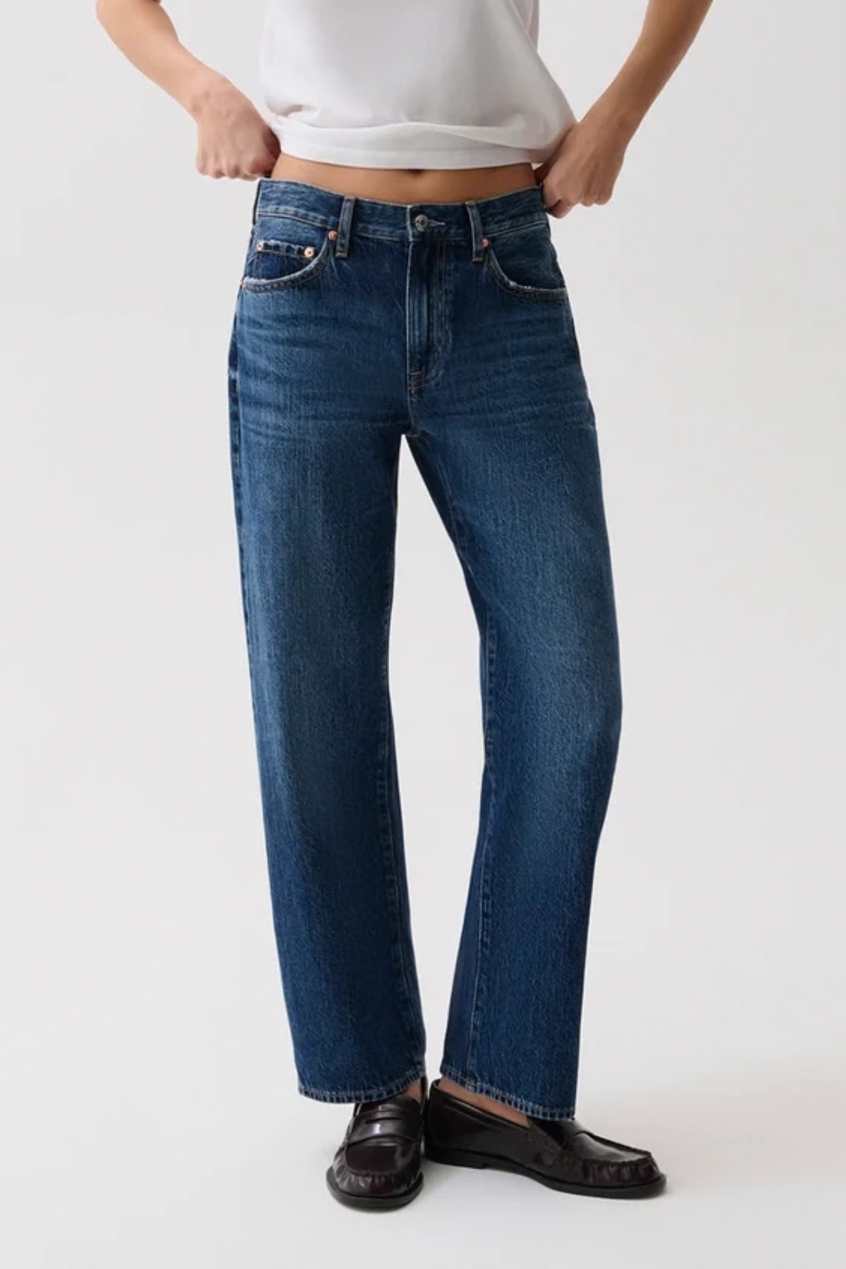 Lexi Moonwave Mid Rise Bowed Straight