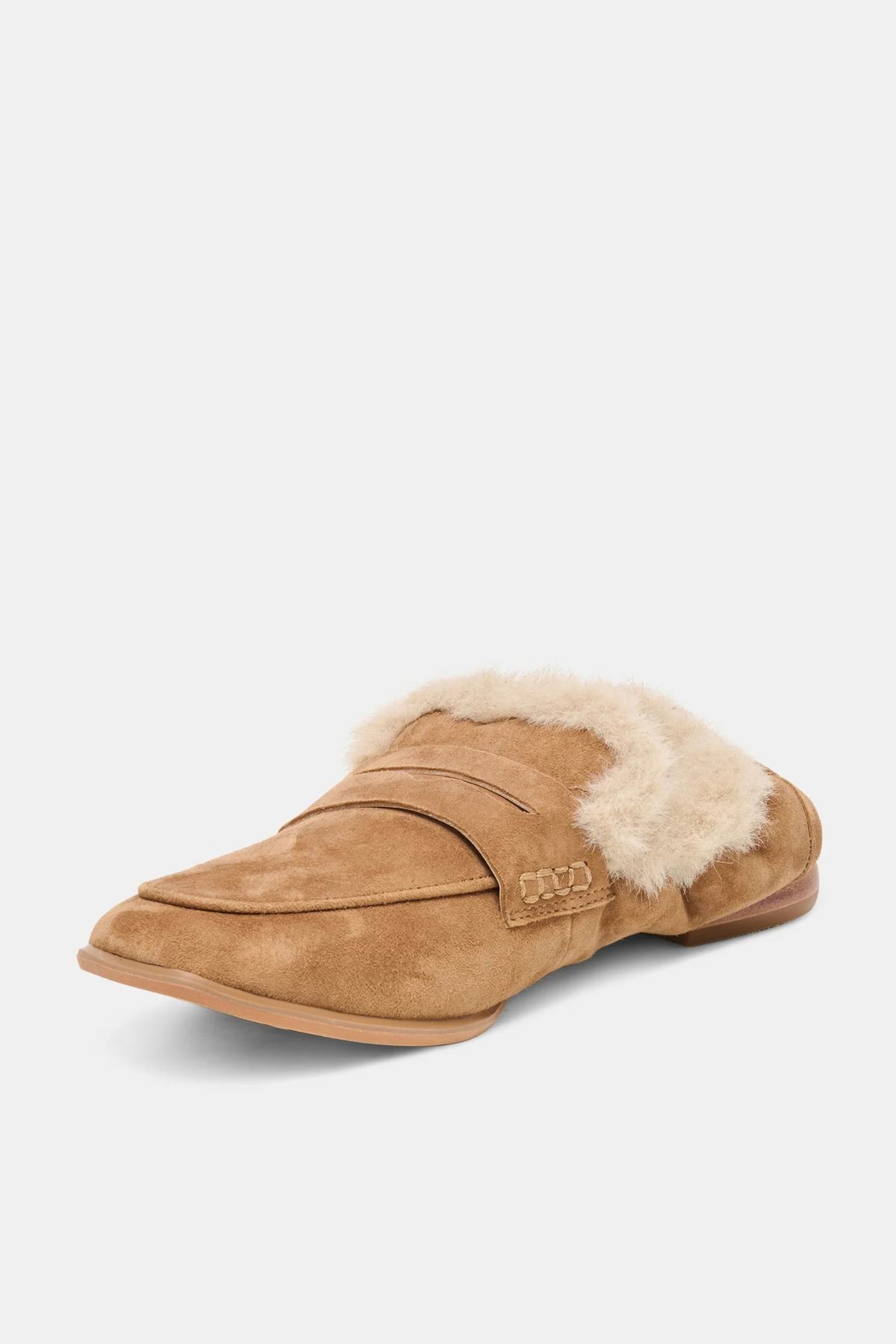 Cloey Lt Brown Suede Plush Loafer