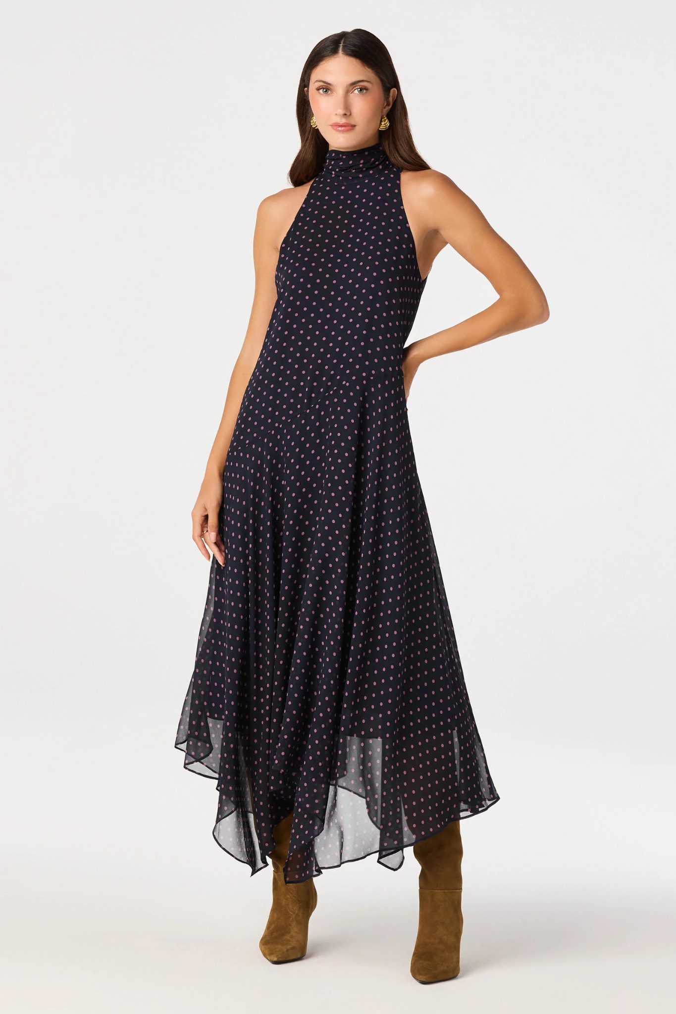 Tiana Polka Dot Midi Dress