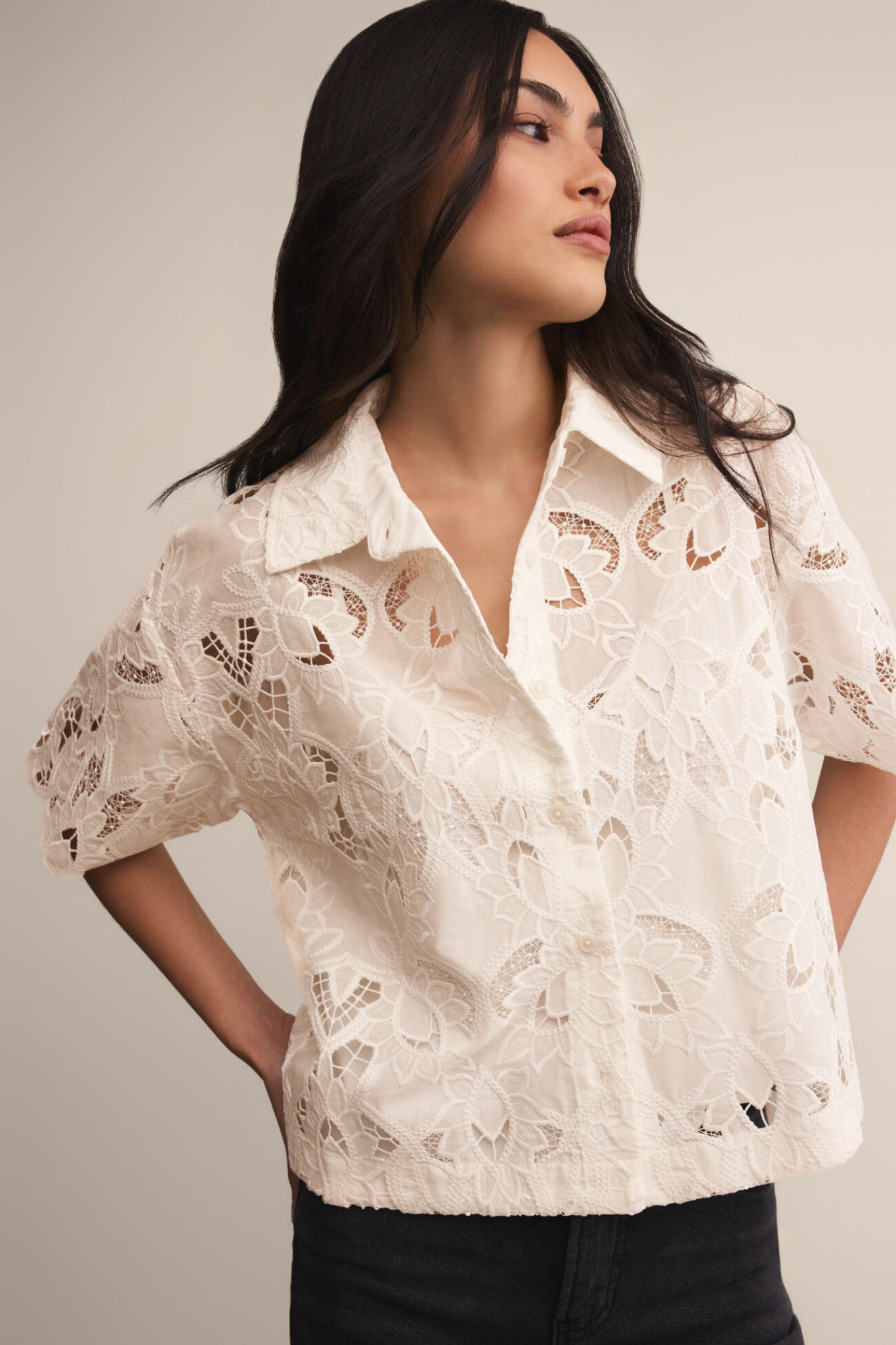 Midnight Cloud Lace Top